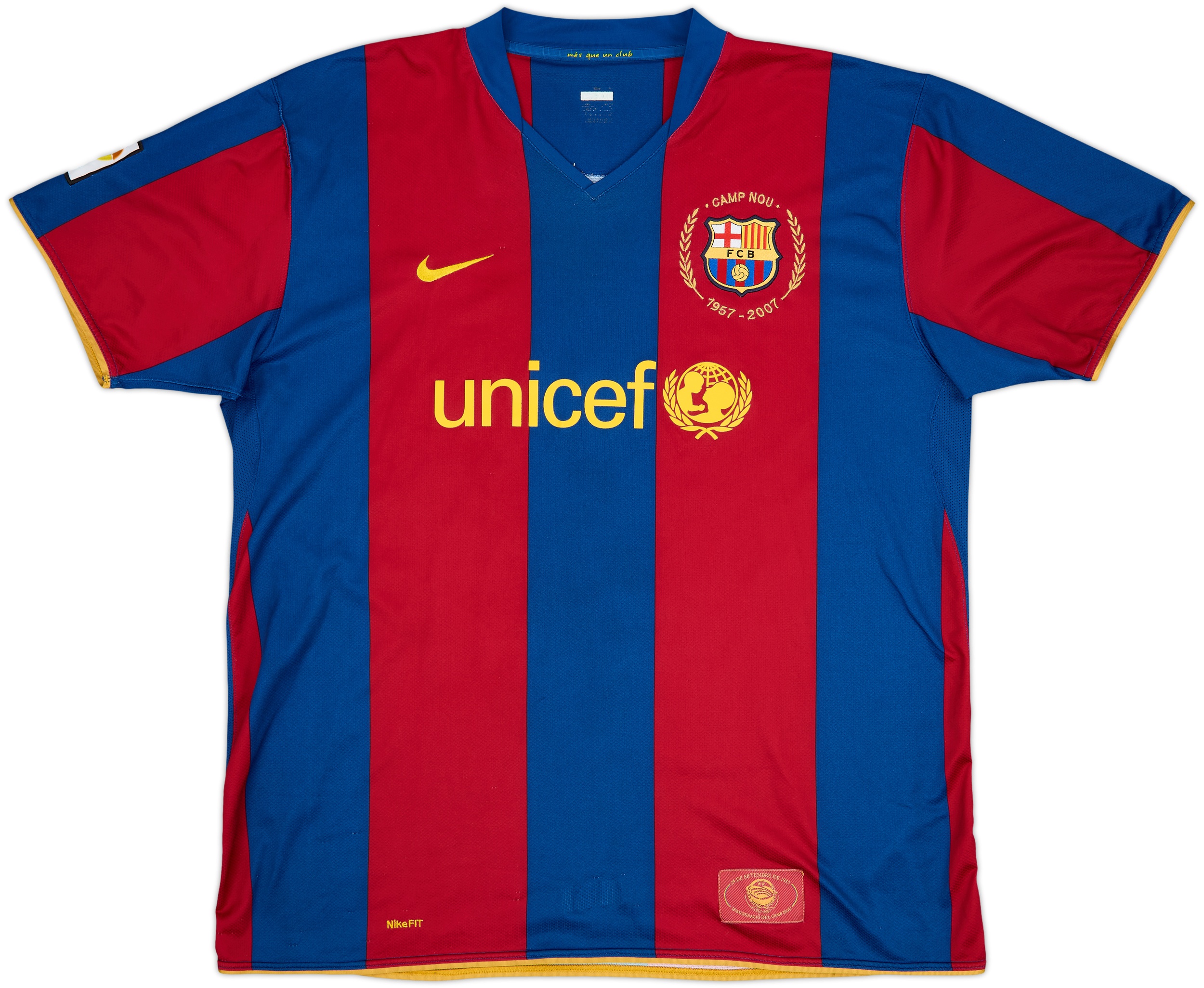 2007-08 Barcelona Home Shirt Ronaldinho #10 - 7/10 - (XXL)