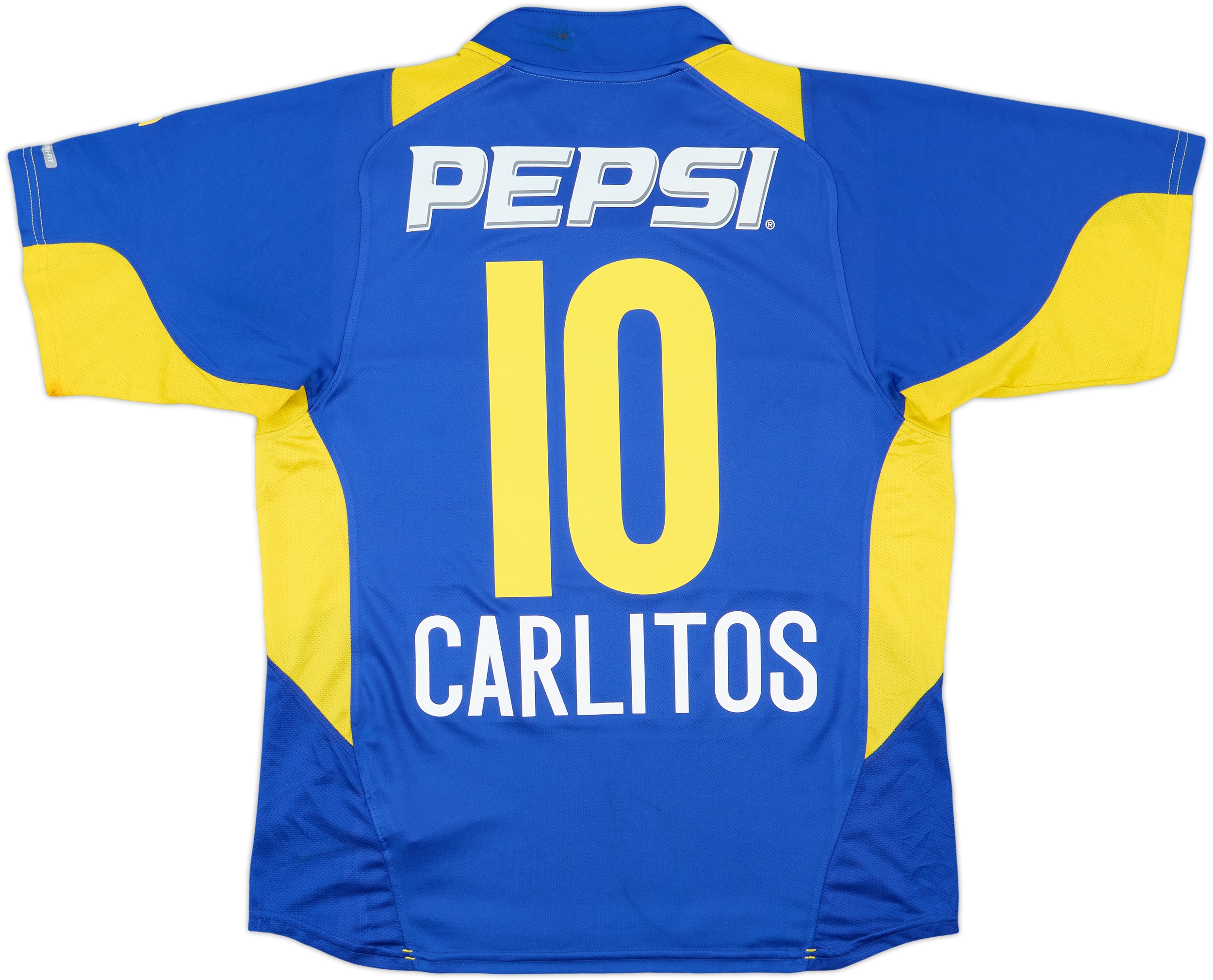 いラインアップ Boca 2004-05 Juniors (M) - 7/10 - #10 Carlitos Shirt Home ウェア