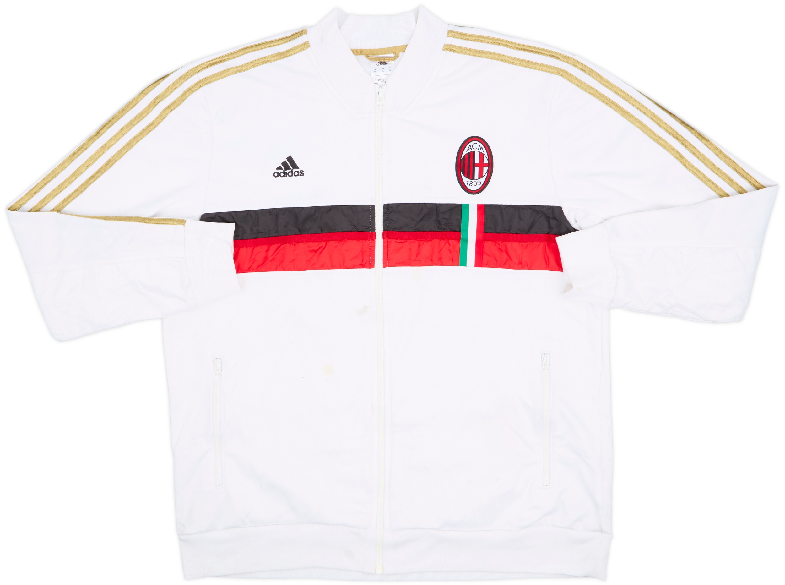 vintage AC MILAN away track jacket XL 白 2013-14 AC Milan adidas Track Jacket - 6/10 - (XL)