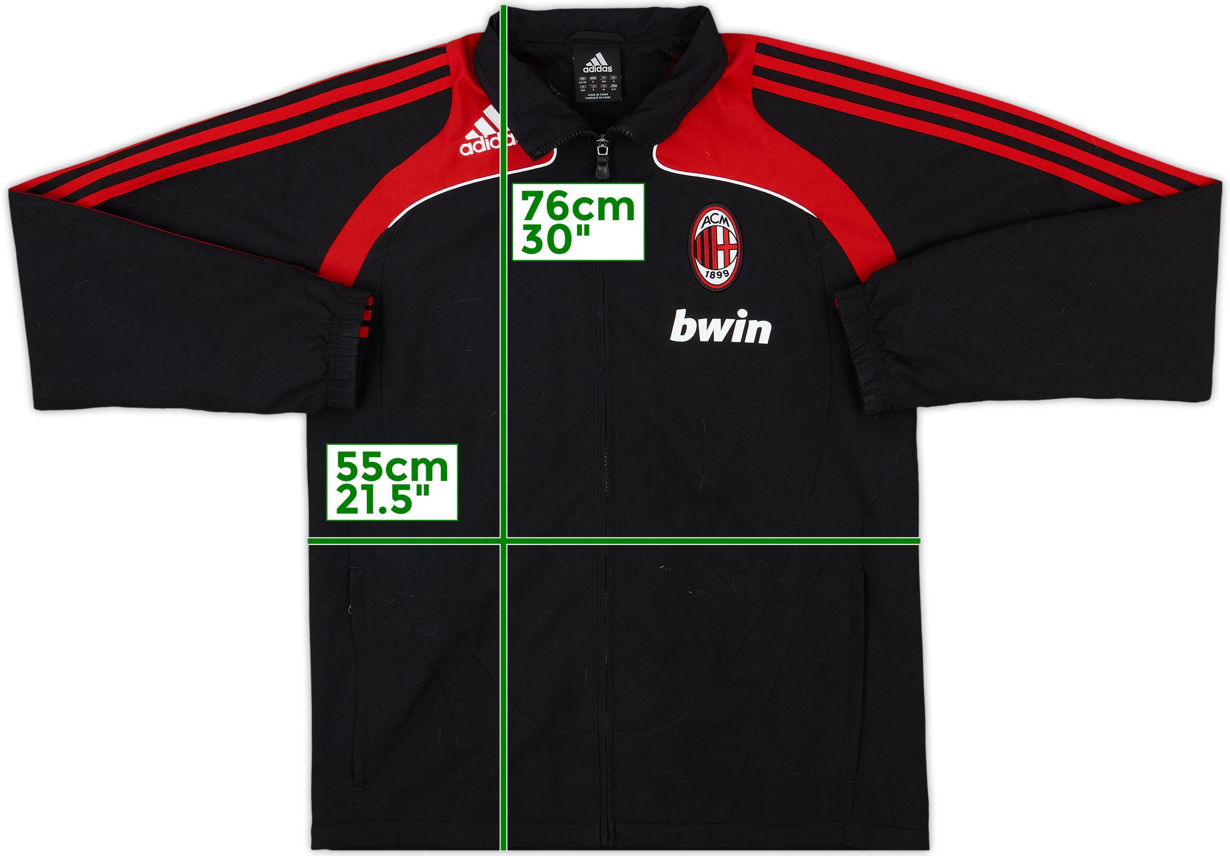 ウェア AC Milan 2006/07 Champion Adidas Jacket 2010-11 AC Milan adidas Track Jacket - 9/10 - (M)