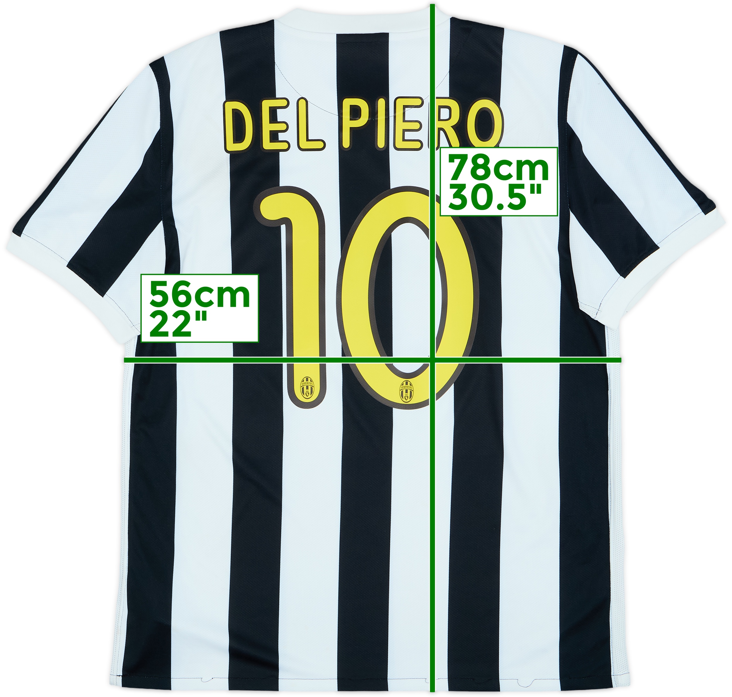 2010-11 Juventus Home Shirt Del Piero #10 - 5/10 - (L)