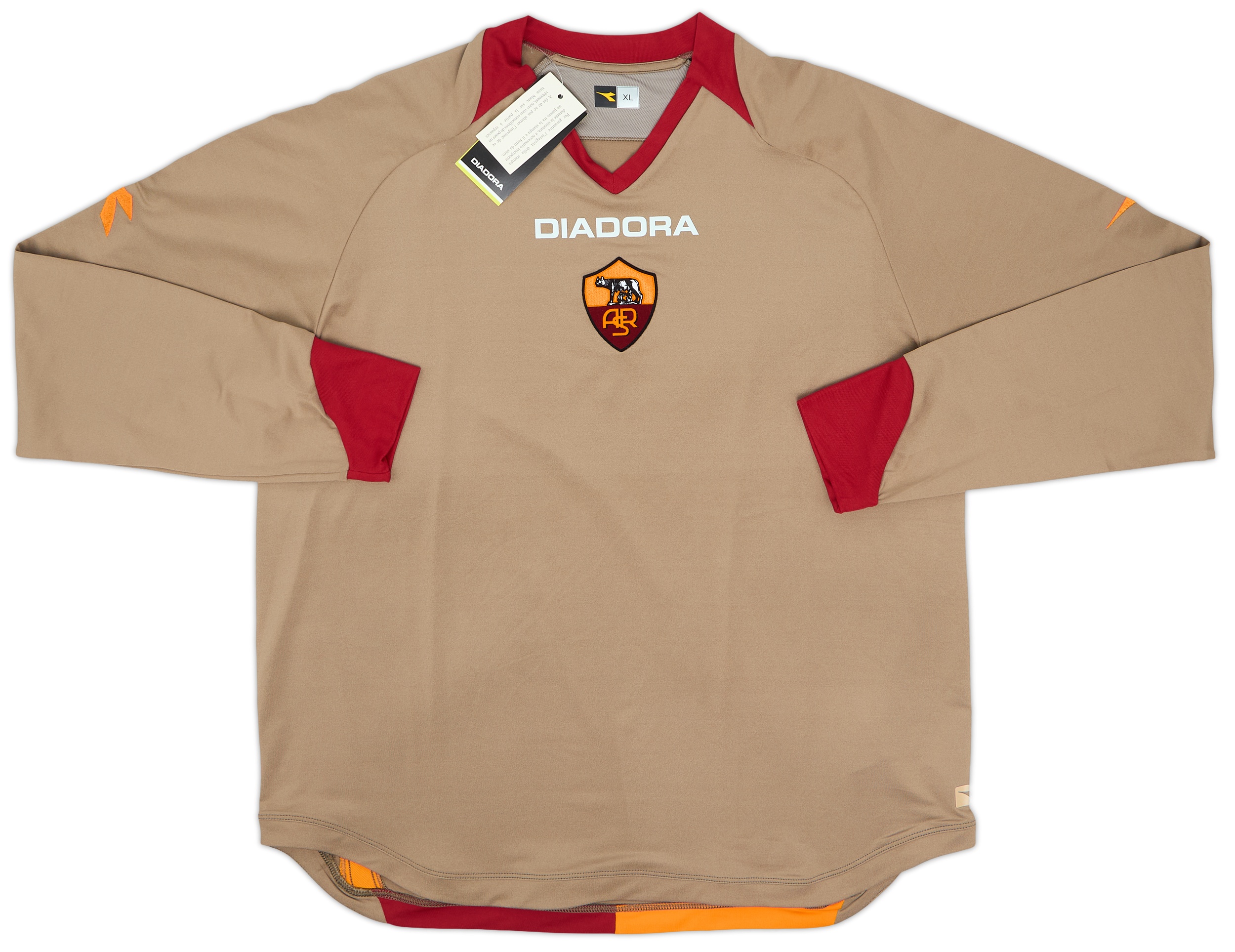 祝！ワールドカップ開幕！Diadora イタリア代表 長袖シャツ 7番 2006-07 Roma Third L/S Shirt (XL)