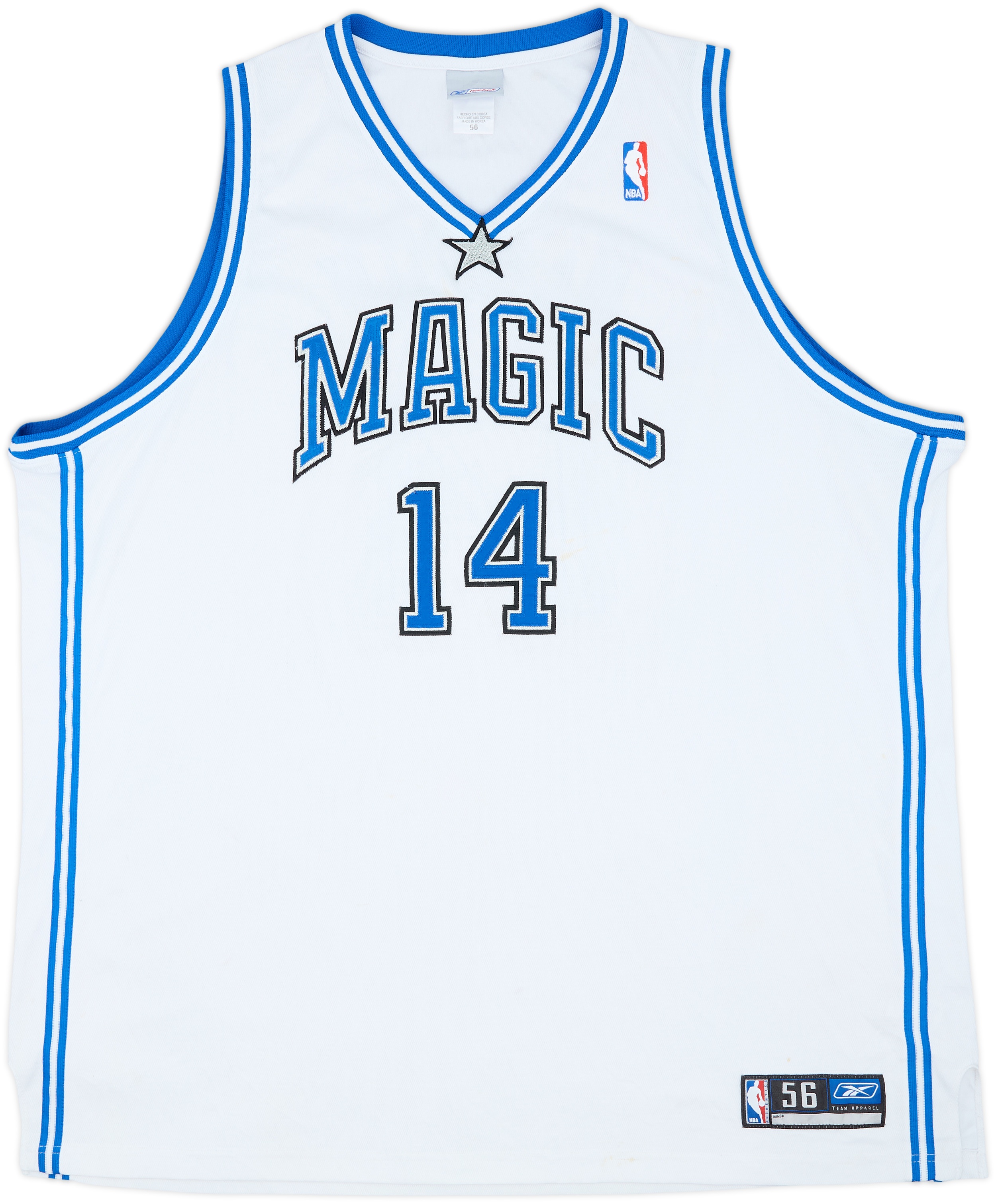 2004-06 Orlando Magic Nelson #14 Reebok Authentic Home Jersey - 7