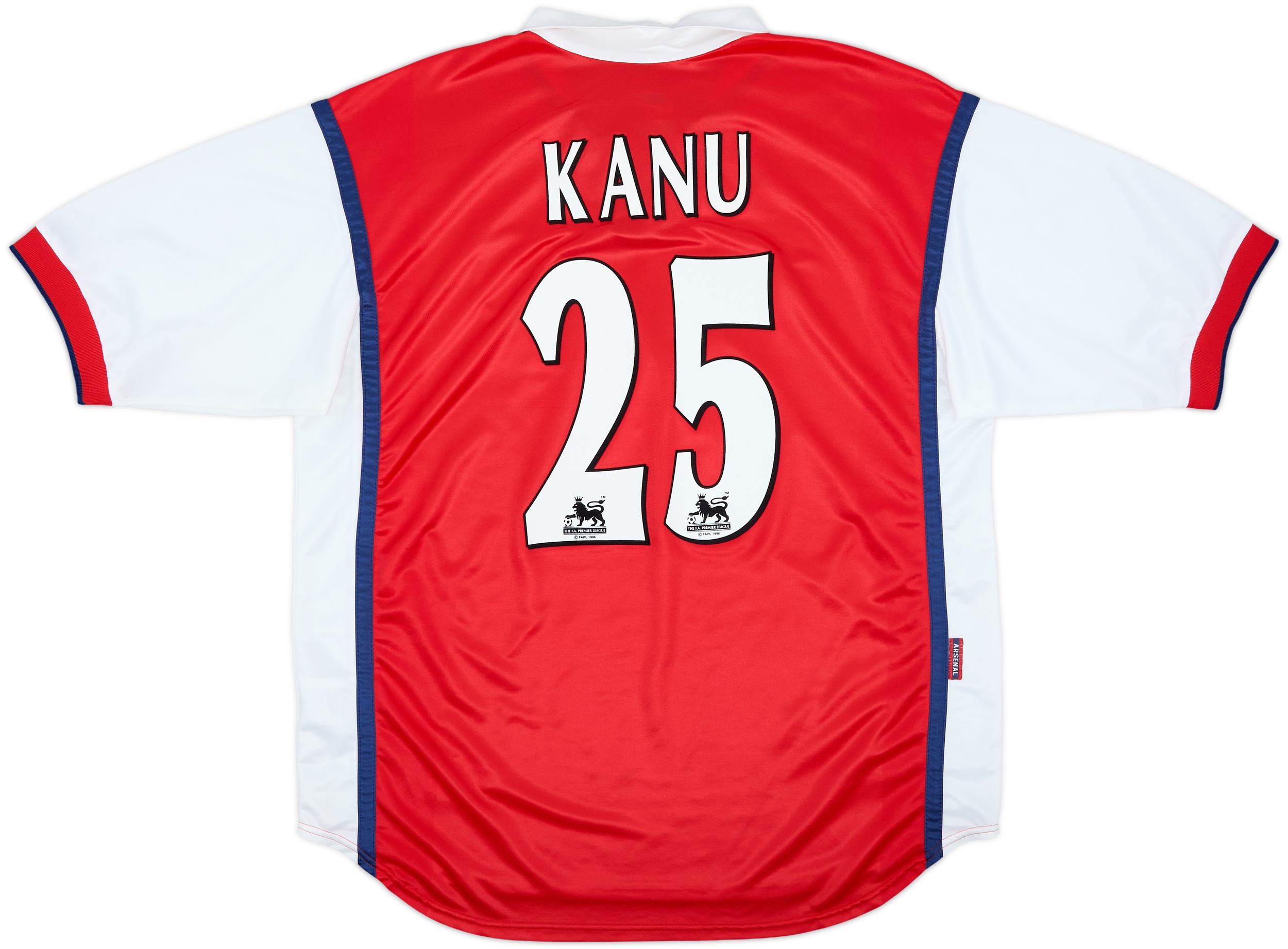 1998-99 Arsenal Home Shirt Kanu #25 - 8/10 - (XL)
