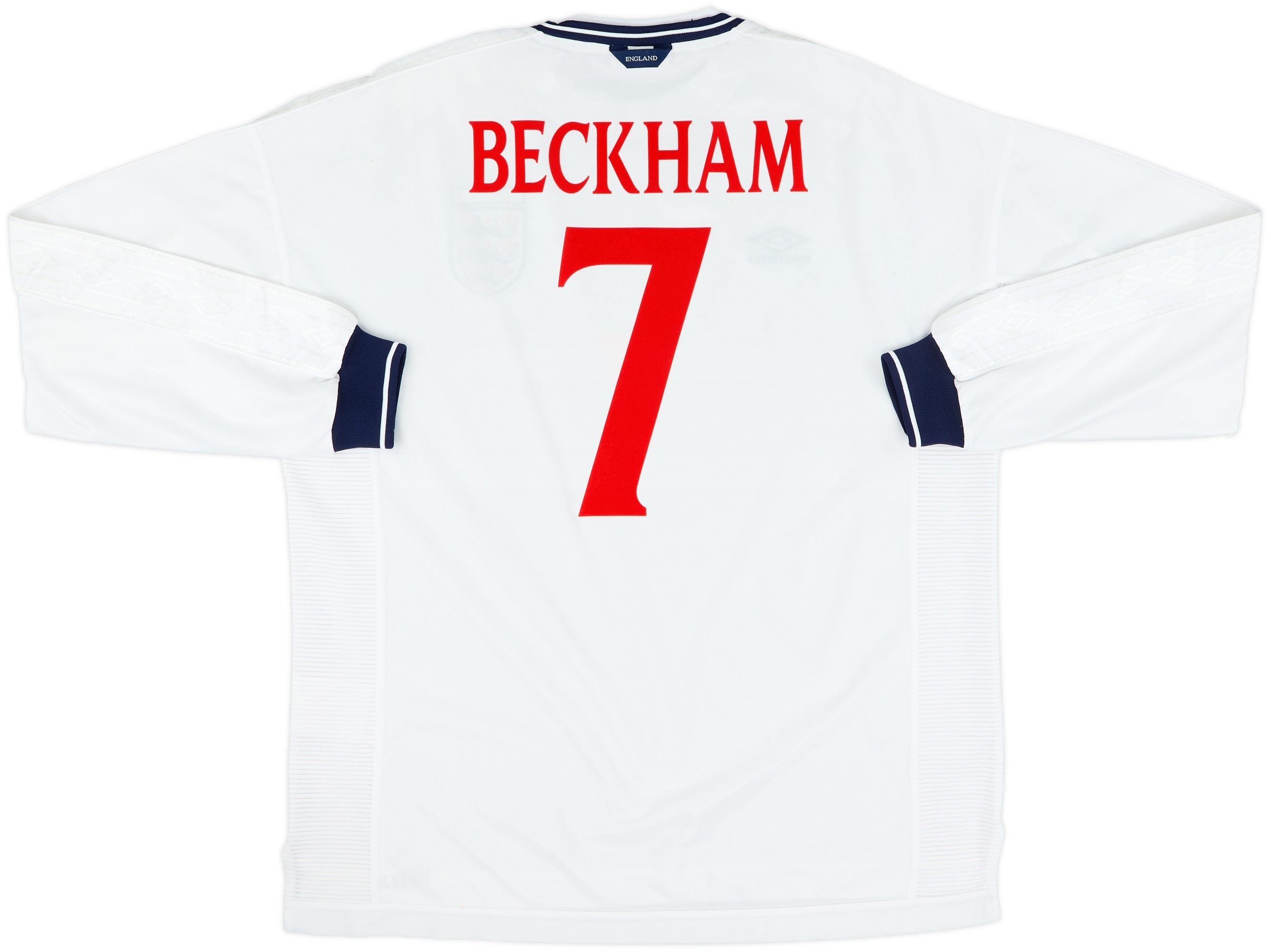 【国内正規 01-03 England  L/S Beckham #7】 国内正規 01-03 England L/S Beckham #7】 1999-01 England Home