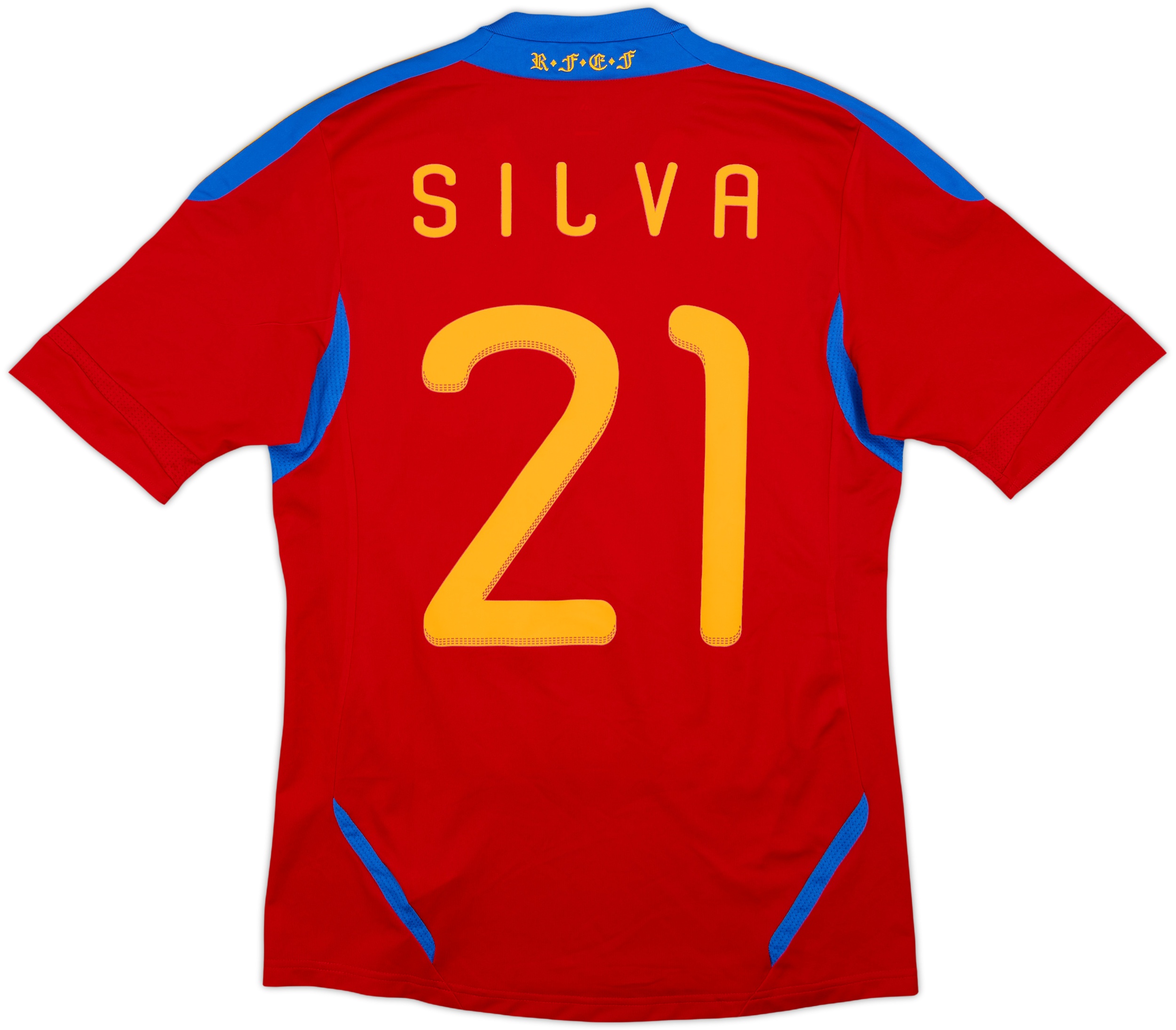 2010-11 Spain Home Shirt Silva #21 - 10/10 - (S)