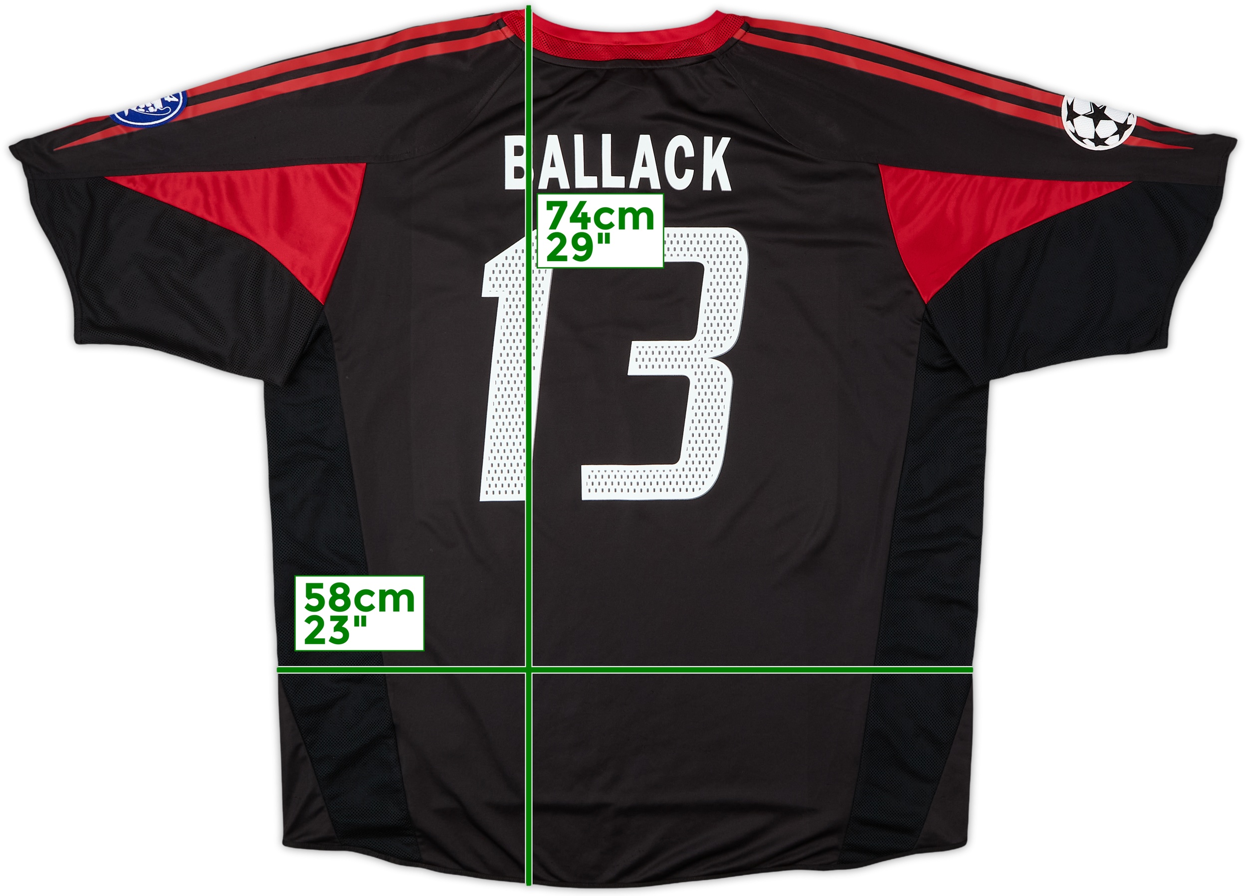 03-04Bayern Munchen長袖ユニBALLACK13番　XXS相当 03-04Bayern Munchen長袖ユニBALLACK13番 XXS相当