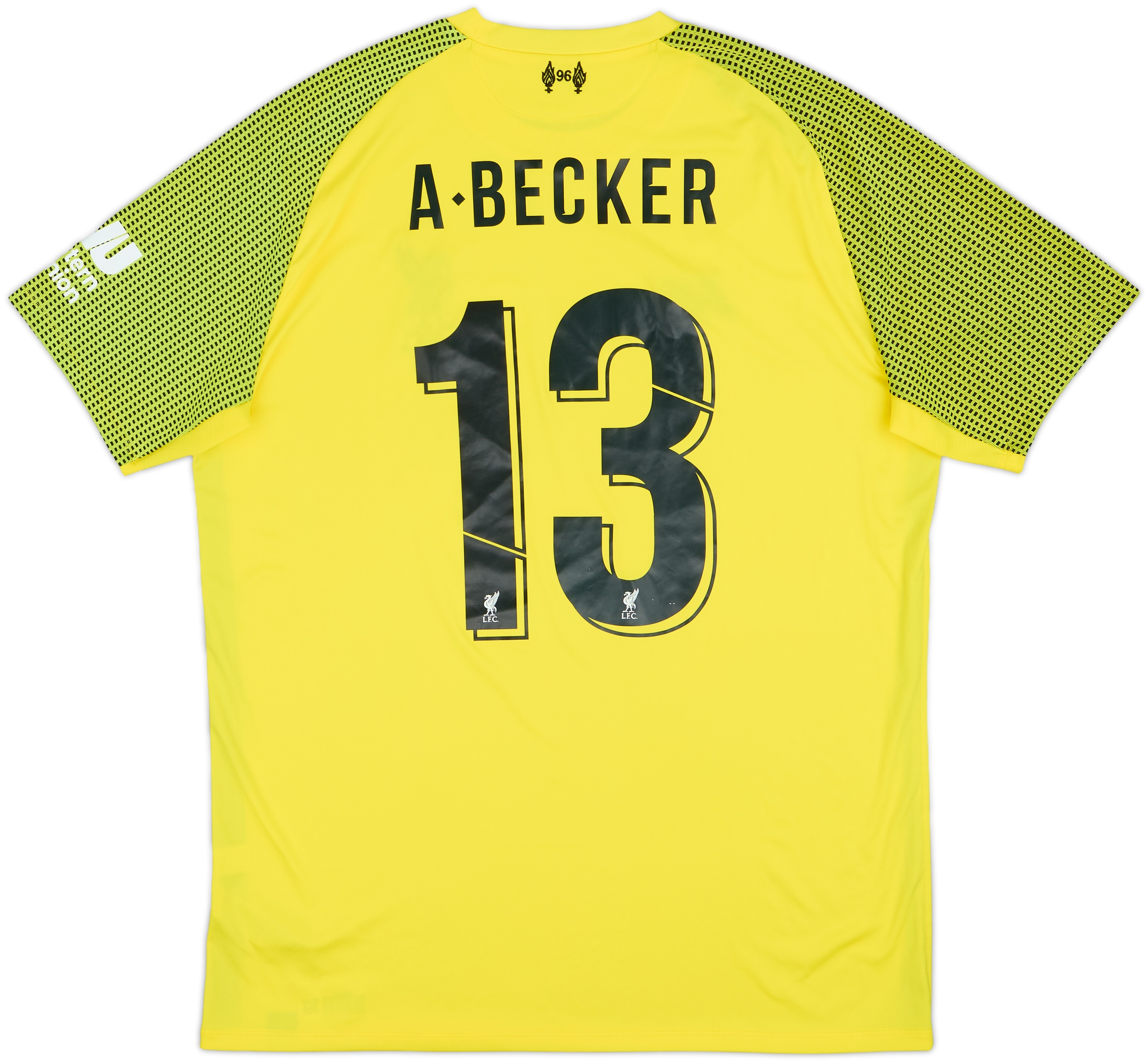 2018-19 Liverpool GK S/S Shirt A.Becker #13 - 9/10 - (L)