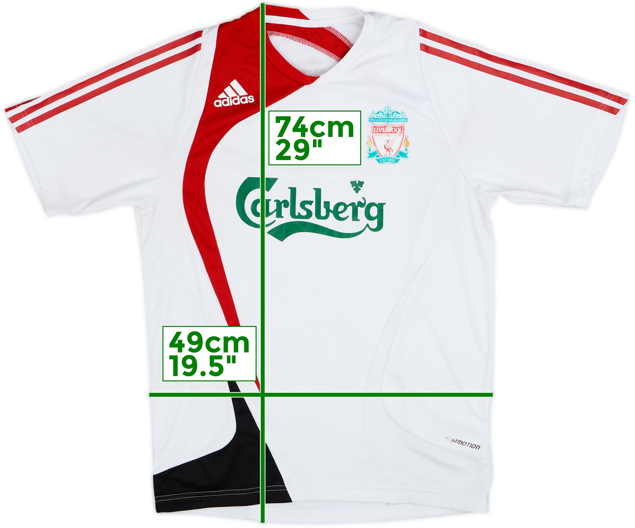 2007-08 Liverpool adidas Formotion Training Shirt - 4/10 - (M)