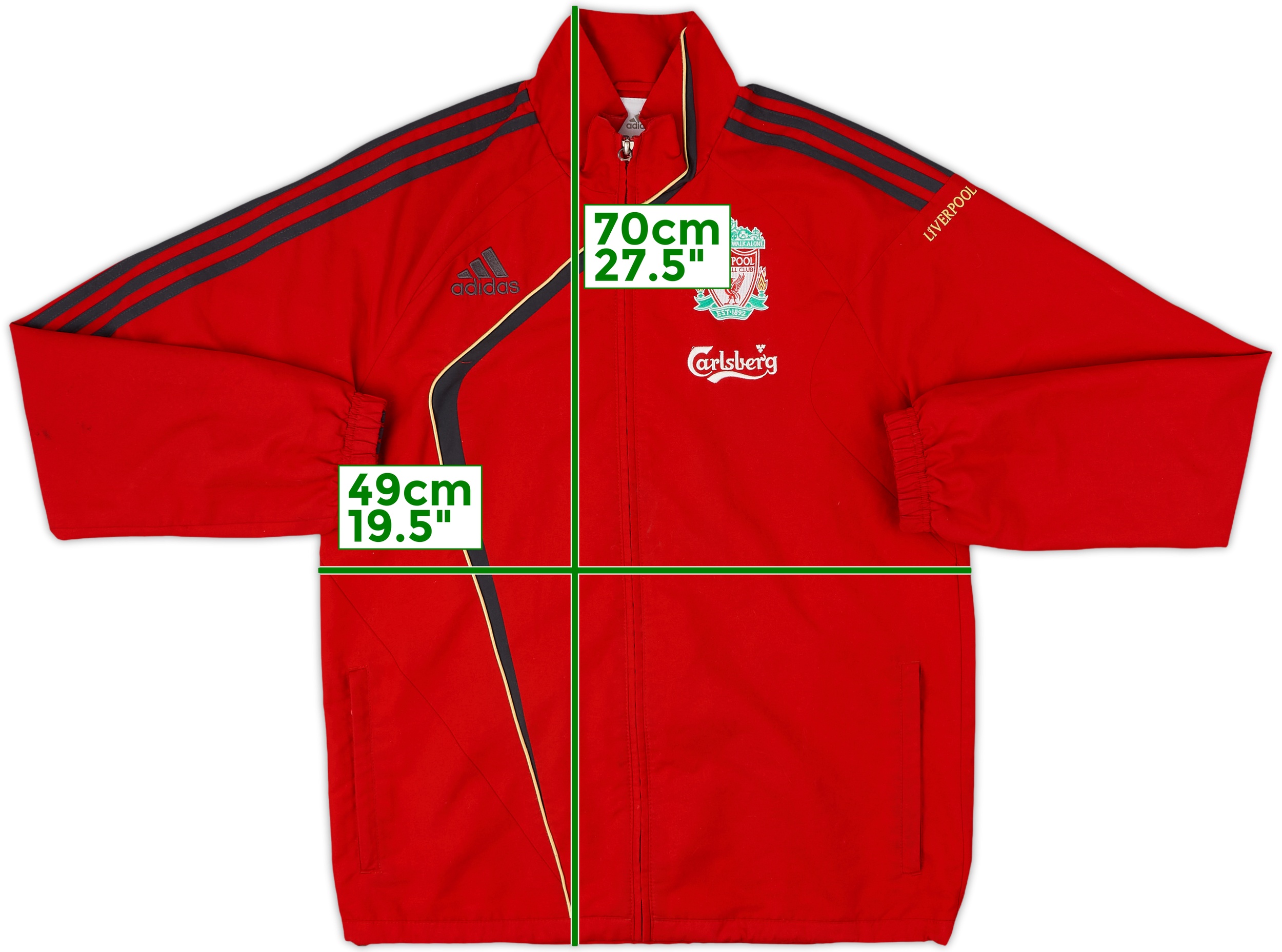 ウェア adidas liverpool 2009-10 Liverpool adidas Track Jacket - 8/10 - (S)
