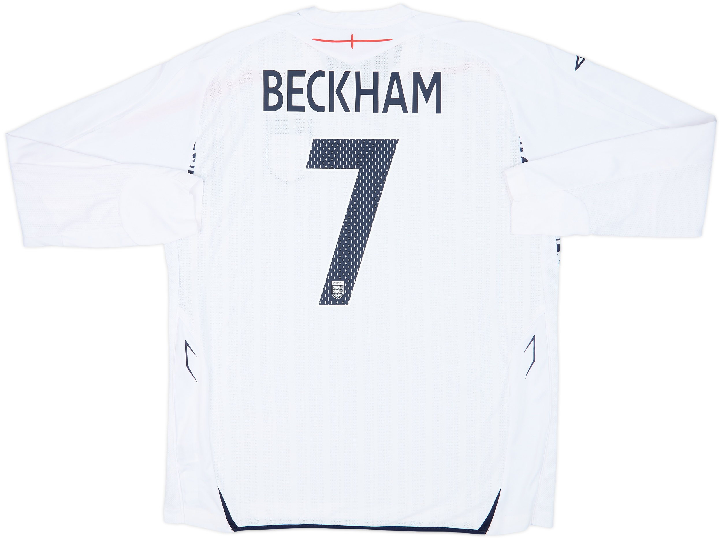 【国内正規 01-03 England  L/S Beckham #7】 2001-03 England Home Shirt Beckham #7 - 5/10 - (M)