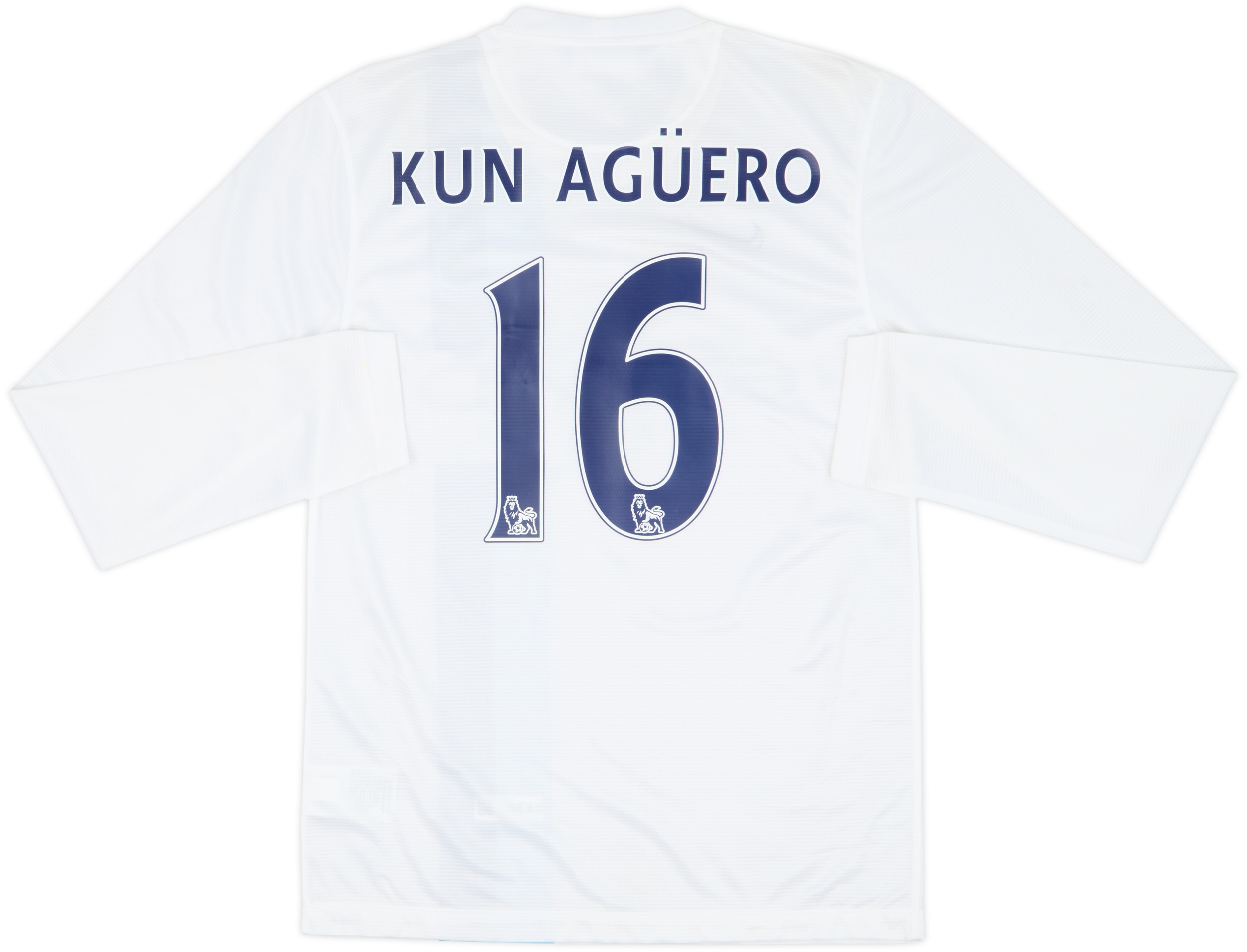 2013-14 Manchester City Third L/S Shirt Kun Aguero #16 (S)