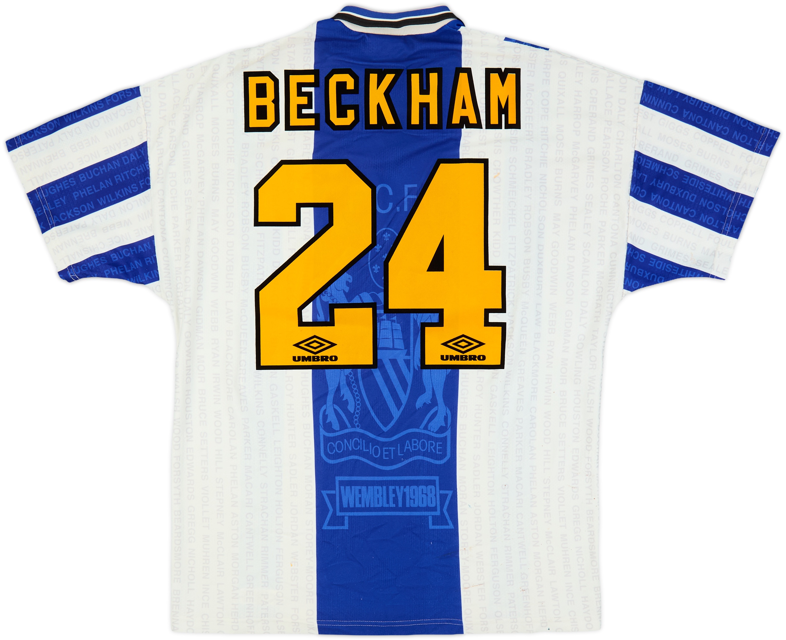 1994-96 Manchester United Third Shirt Beckham #24 - 7/10 - (XL)