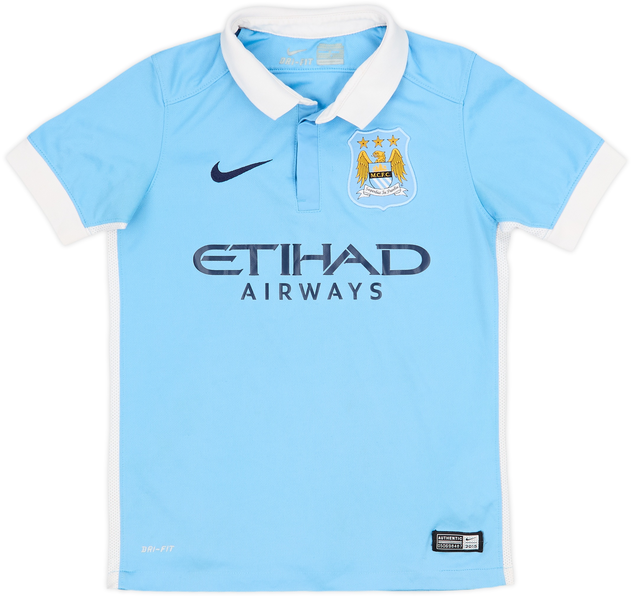 NIKE Manchester city 2015-16 ゲームシャツ 2015-16 Manchester City Home Shirt - 5/10 - (S.Boys)