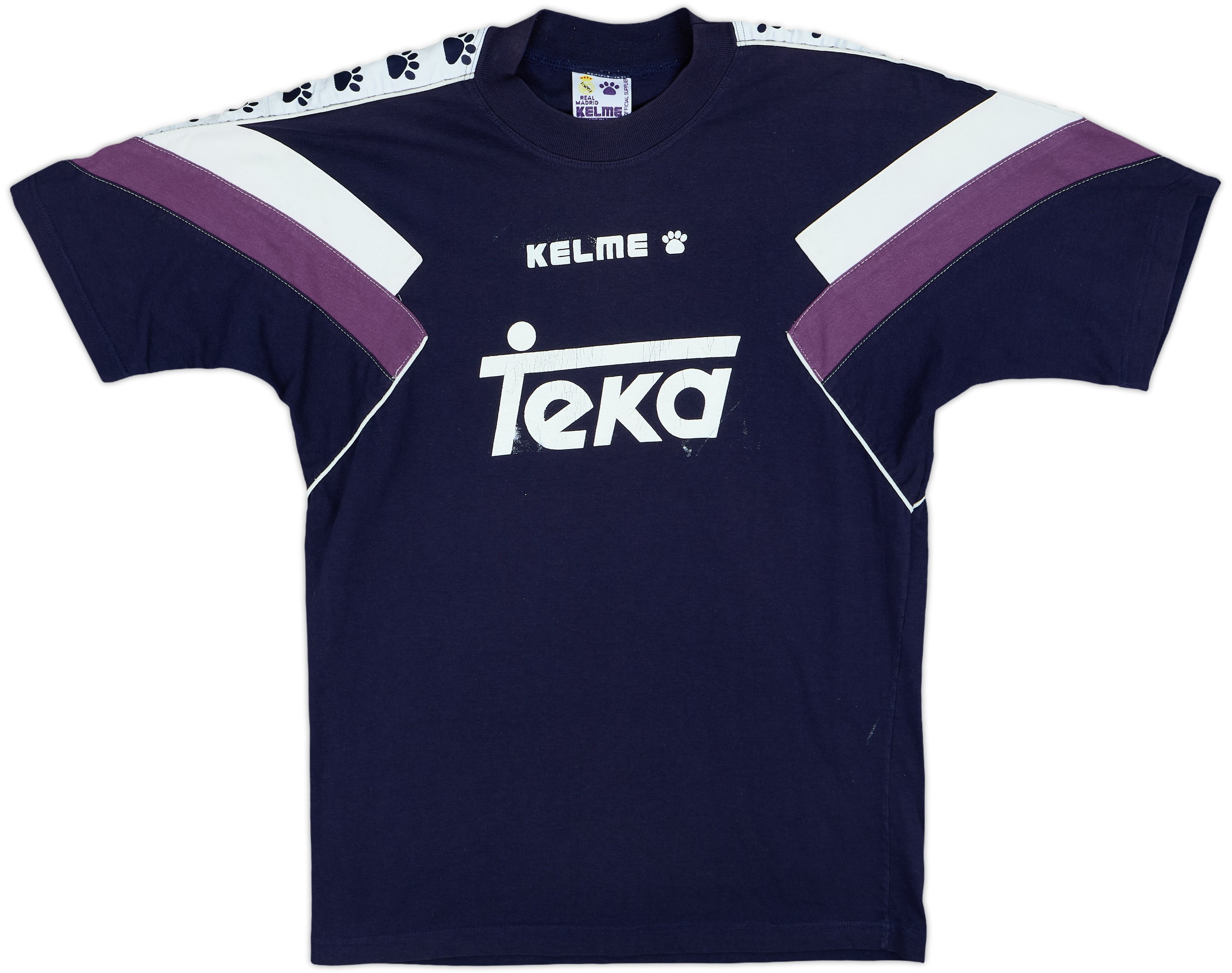 1997-98 Real Madrid Kelme Cotton Tee - 6/10 - (S)