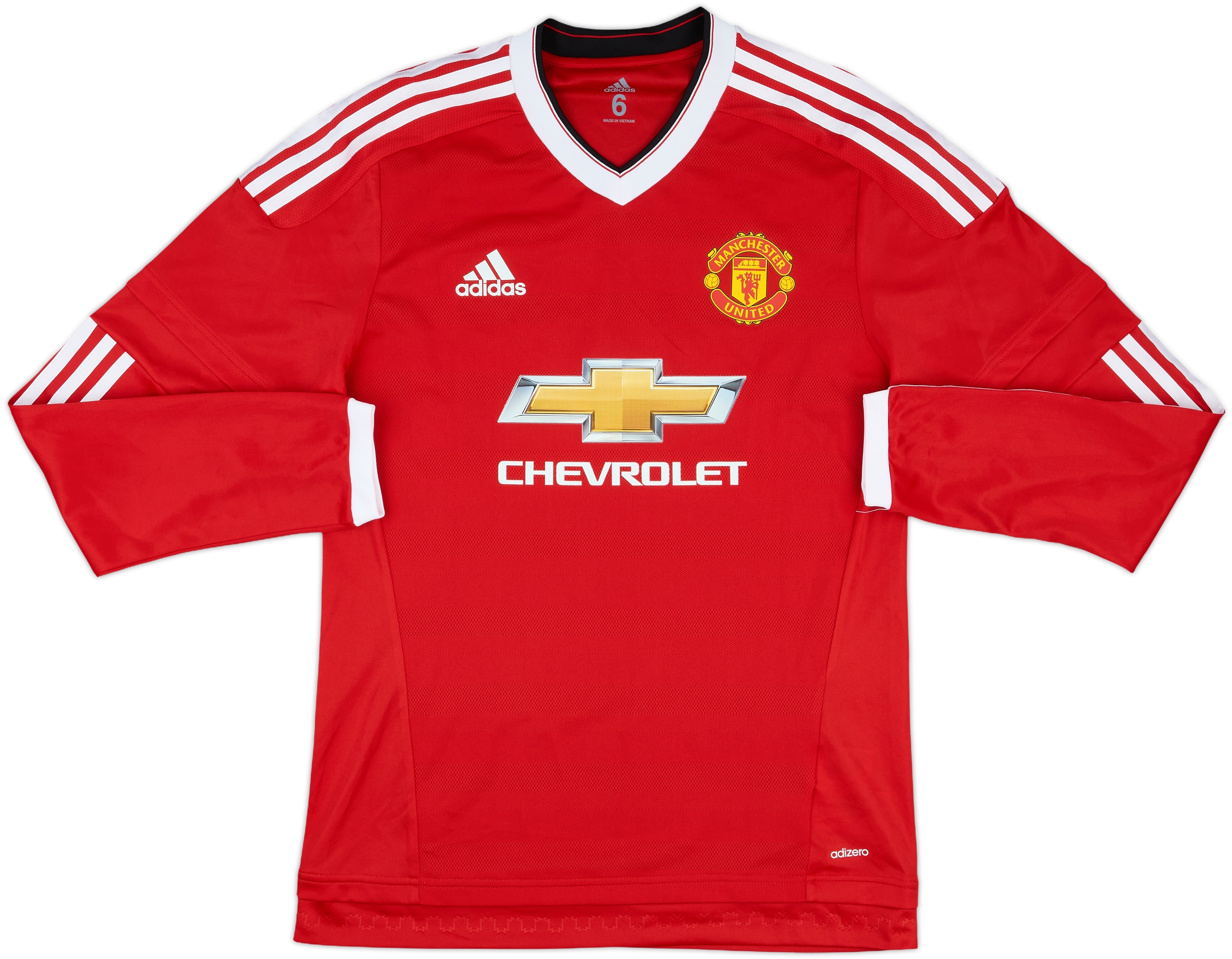 2015-16 Manchester United Match Issue Home L/S Shirt #29