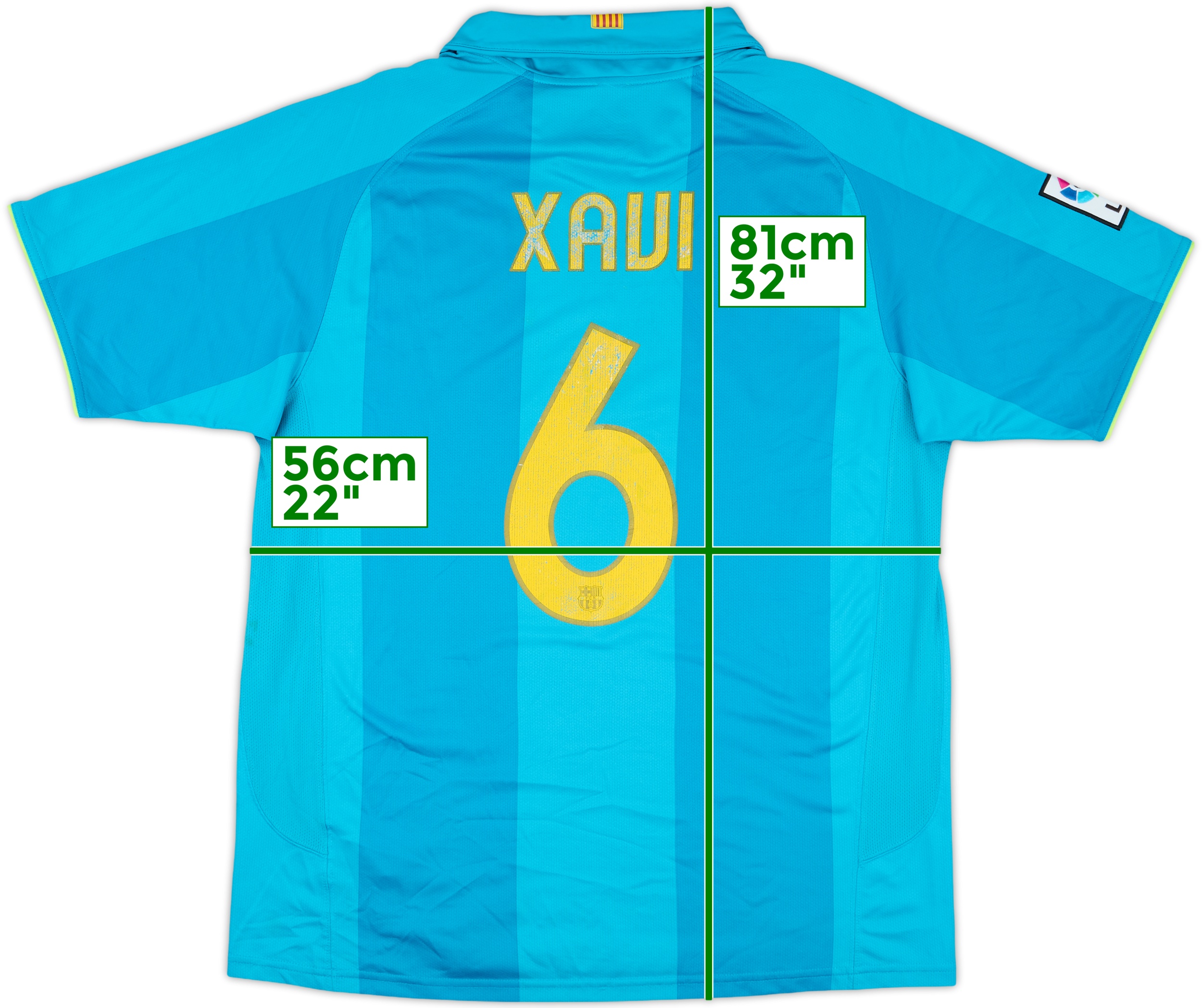 聖*人様 FC Barcelona 11-12 Away XAVI ユニ 2011/12 Barcelona Away Jersey #6 Xavi Hernandez 2XL Nike