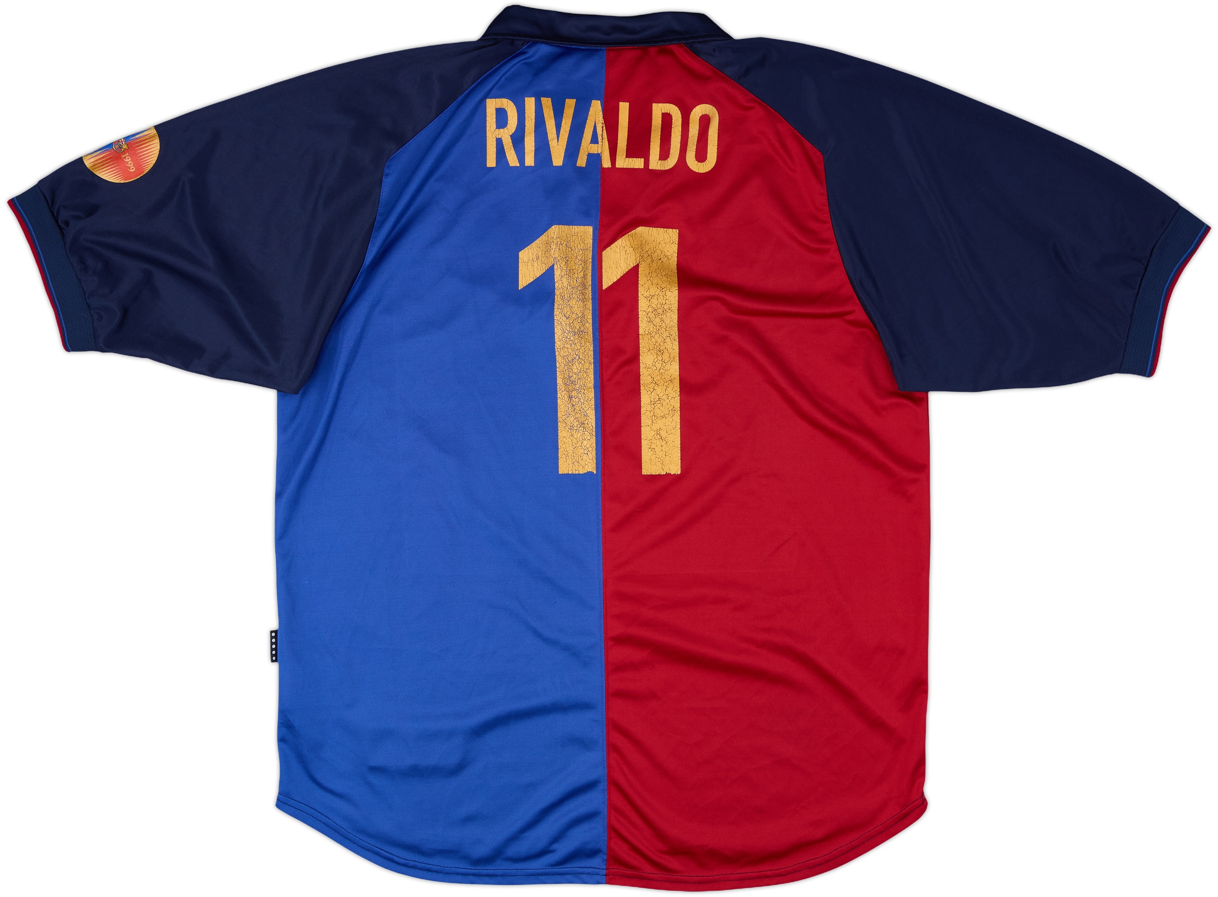 1999-00 Barcelona Centenary Home Shirt Rivaldo #11 - 6/10 - (XL)