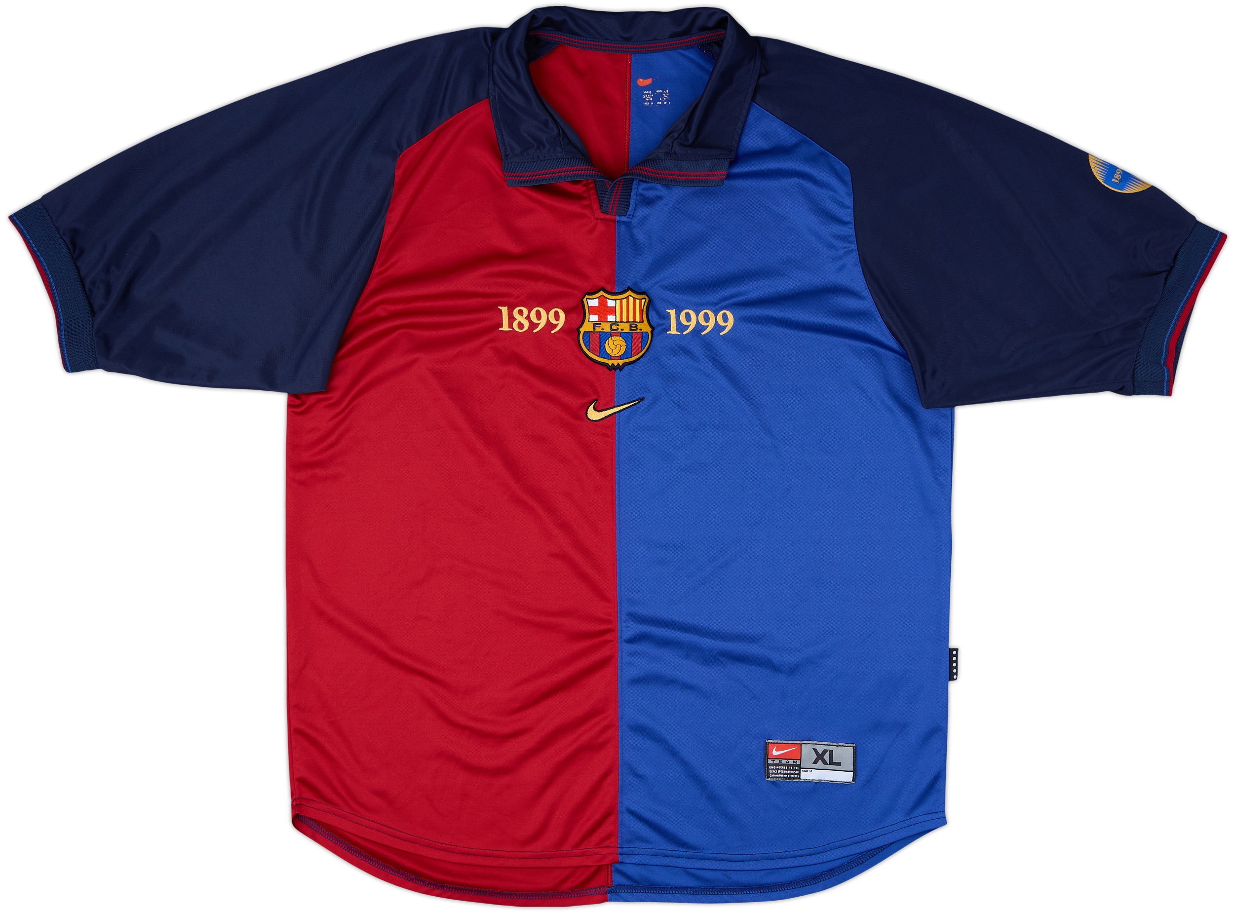 1999-00 Barcelona Centenary Home Shirt Rivaldo #11 - 6/10 - (XL)