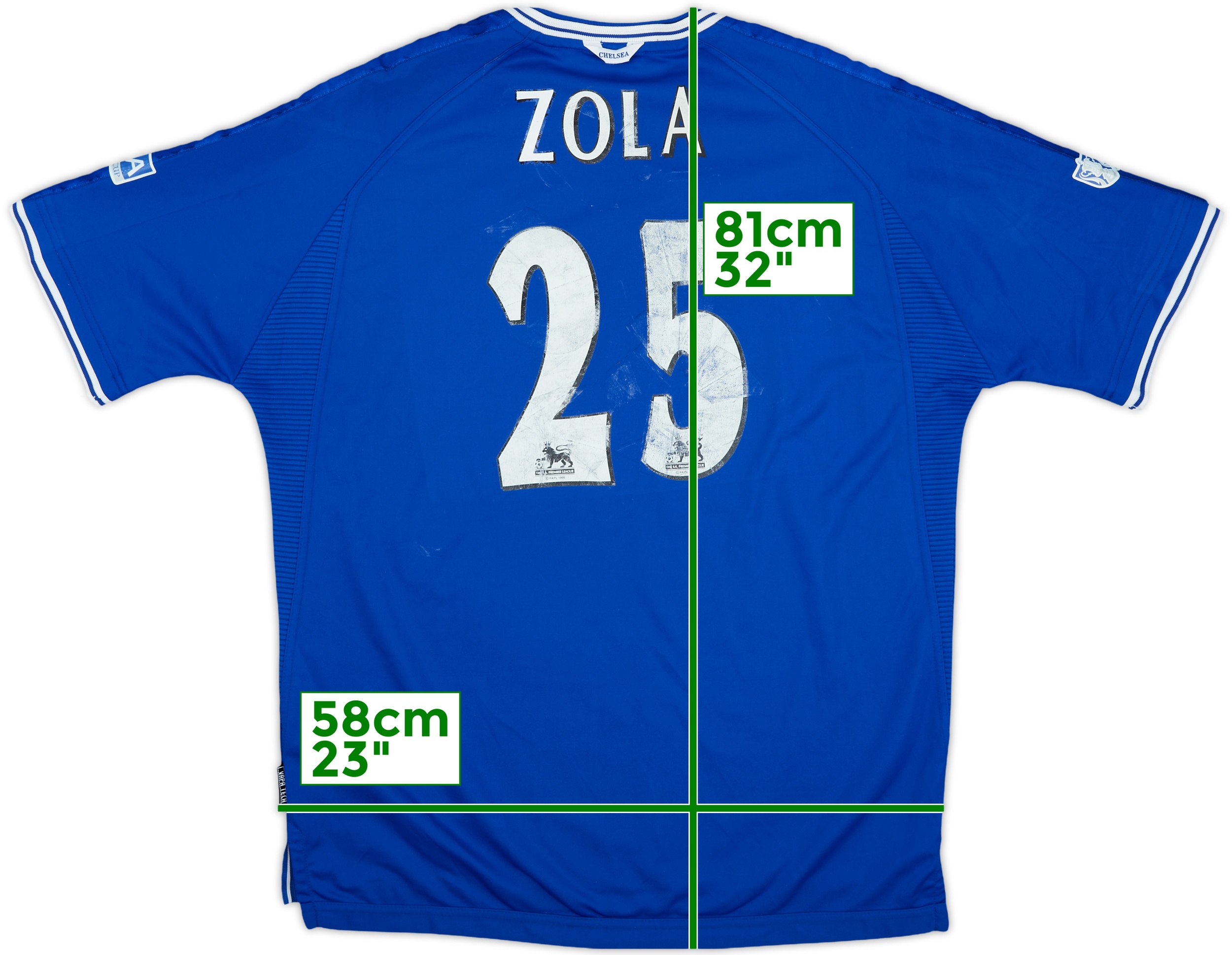 1999-01 Chelsea FA Cup Final Home Shirt Zola #25 - 4/10 - (XL)