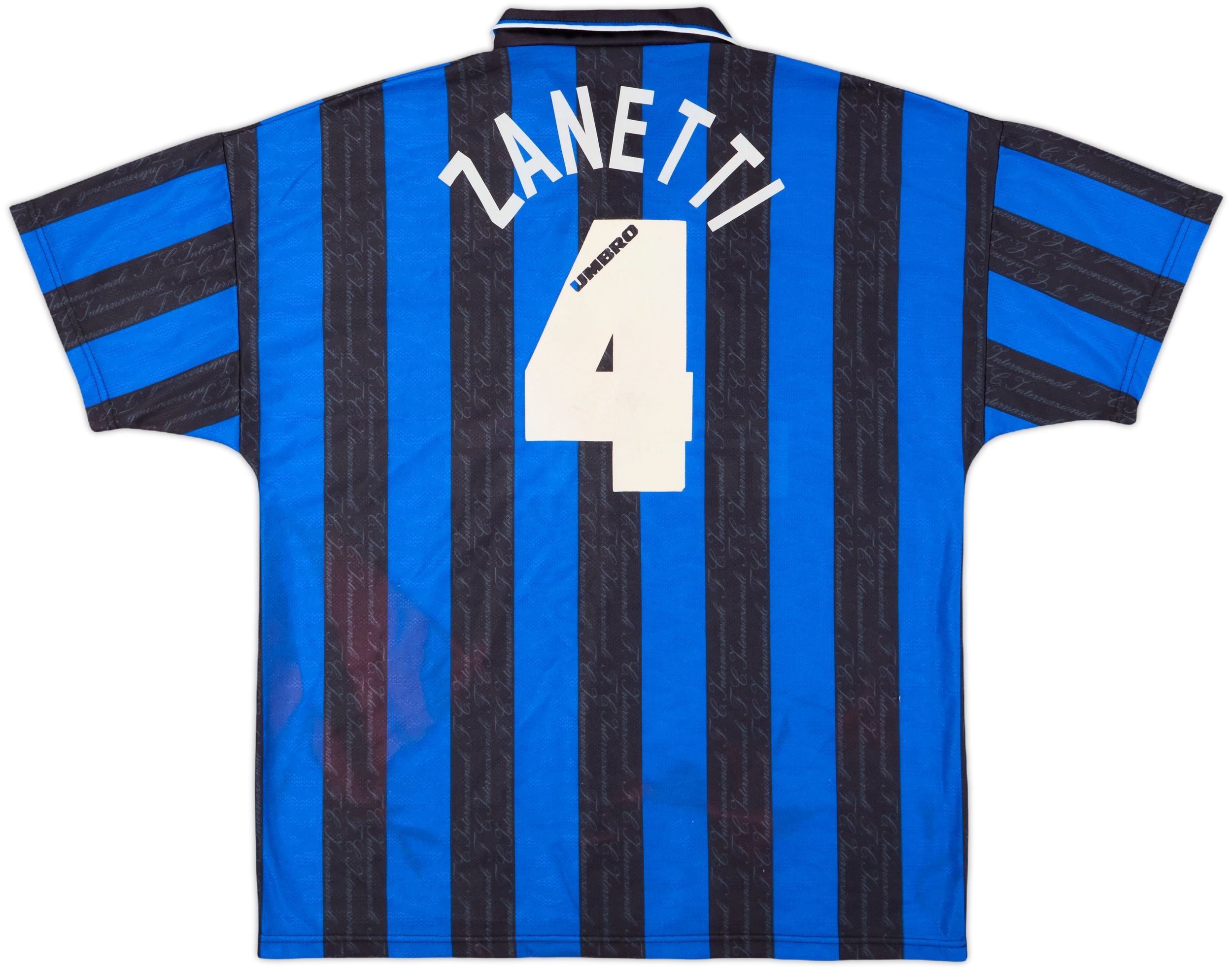 1996-97 Inter Milan Home Shirt Zanetti #4 - 8/10 - (XL)