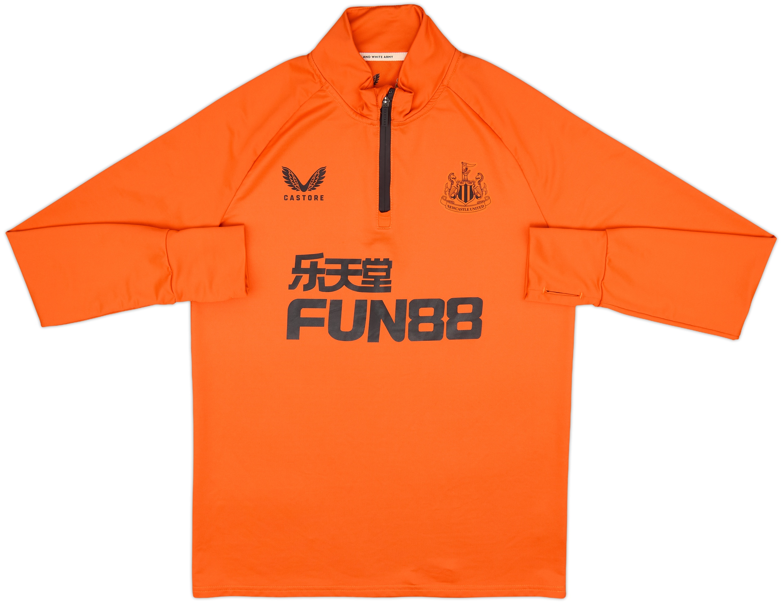 2021-22 Newcastle United Castore 1/4 Zip Training Top - 8/10 - (M)