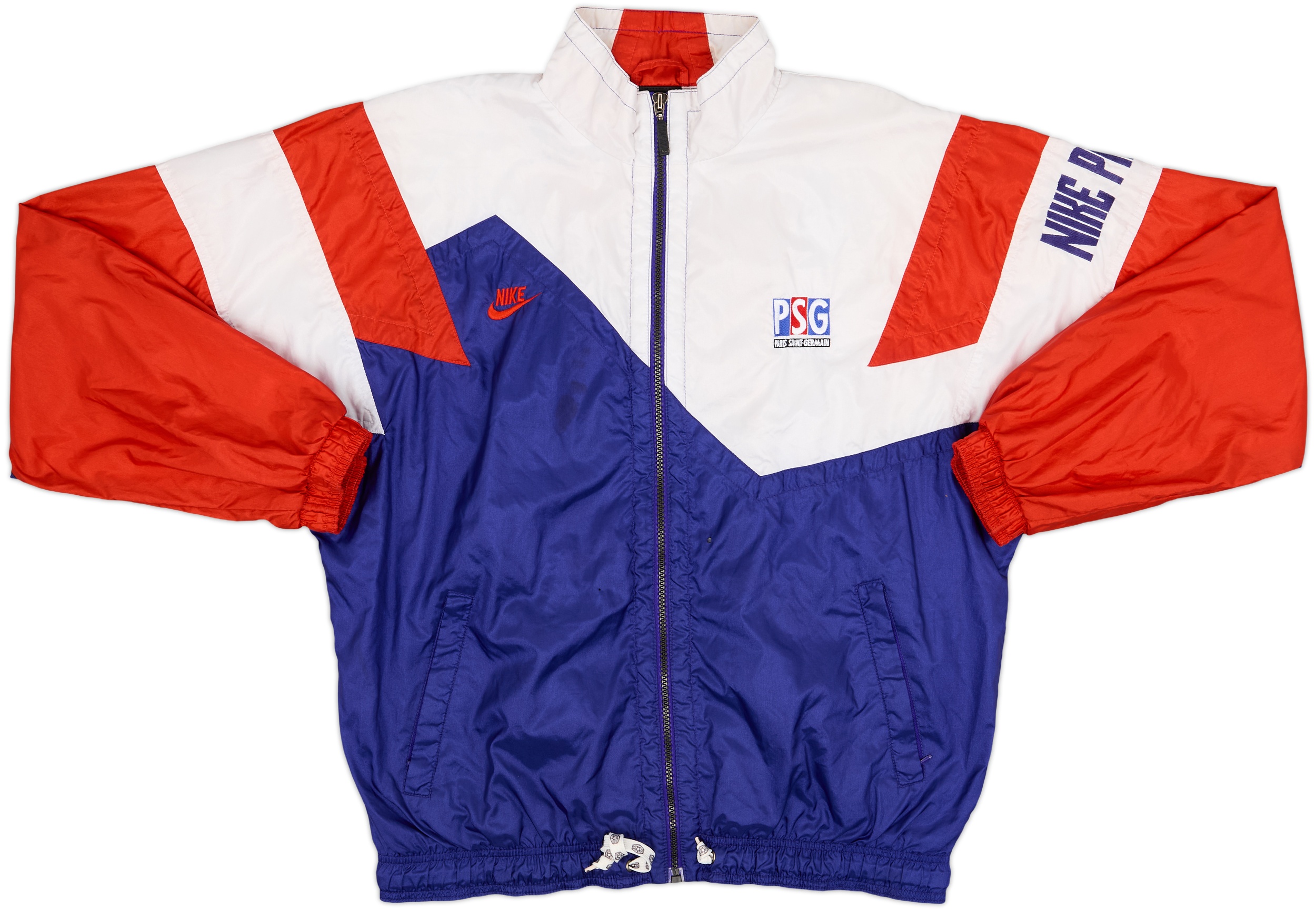 90s NIKE PARIS SAINT-GERMAIN ウォーム ジャケット 1994-95 Paris Saint-Germain Nike Track Jacket - 7/10 - (M)