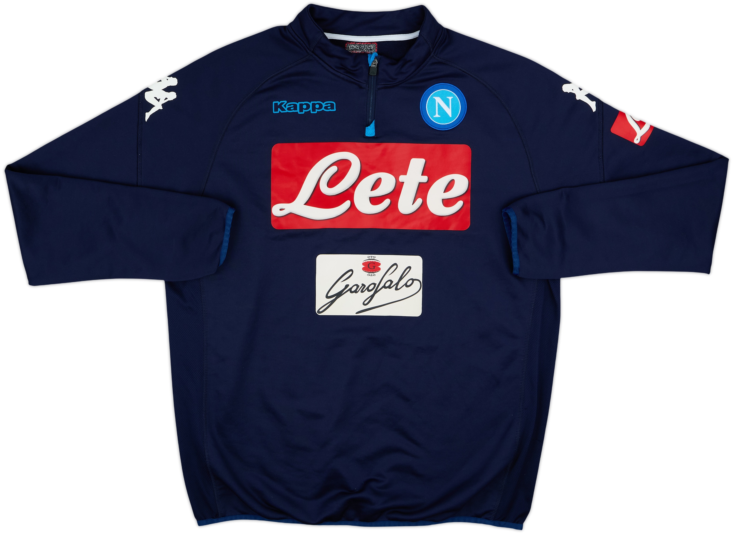 2017-18 Napoli Kappa 1/4 Zip Training Top - 8/10 - (3XL)
