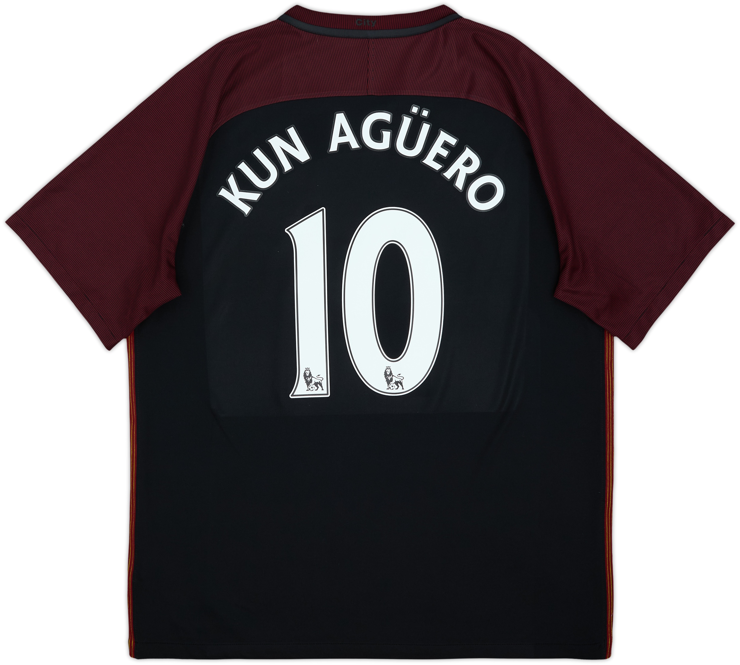 2016-17 Manchester City Away Shirt Kun Aguero #10 - 8/10 - (XL)