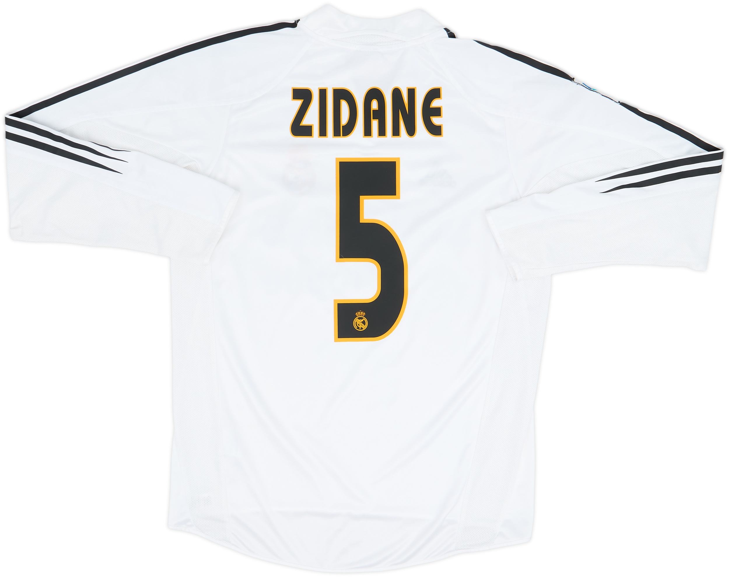 2004-05 Real Madrid Home L/S Shirt Zidane #5 - 8/10 - (M)