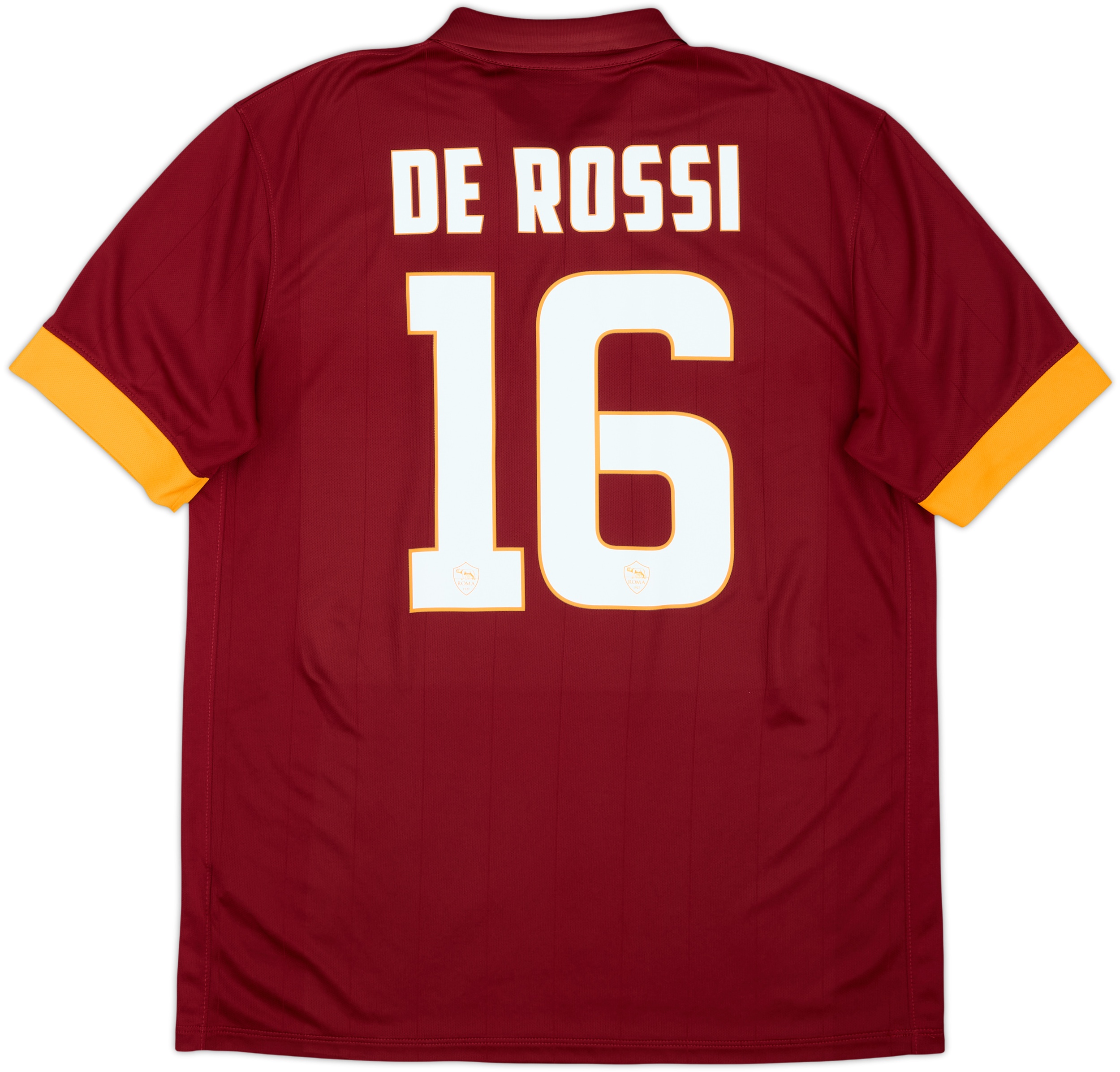 2014-15 Roma Home Shirt De Rossi #16 - 7/10 - (L)