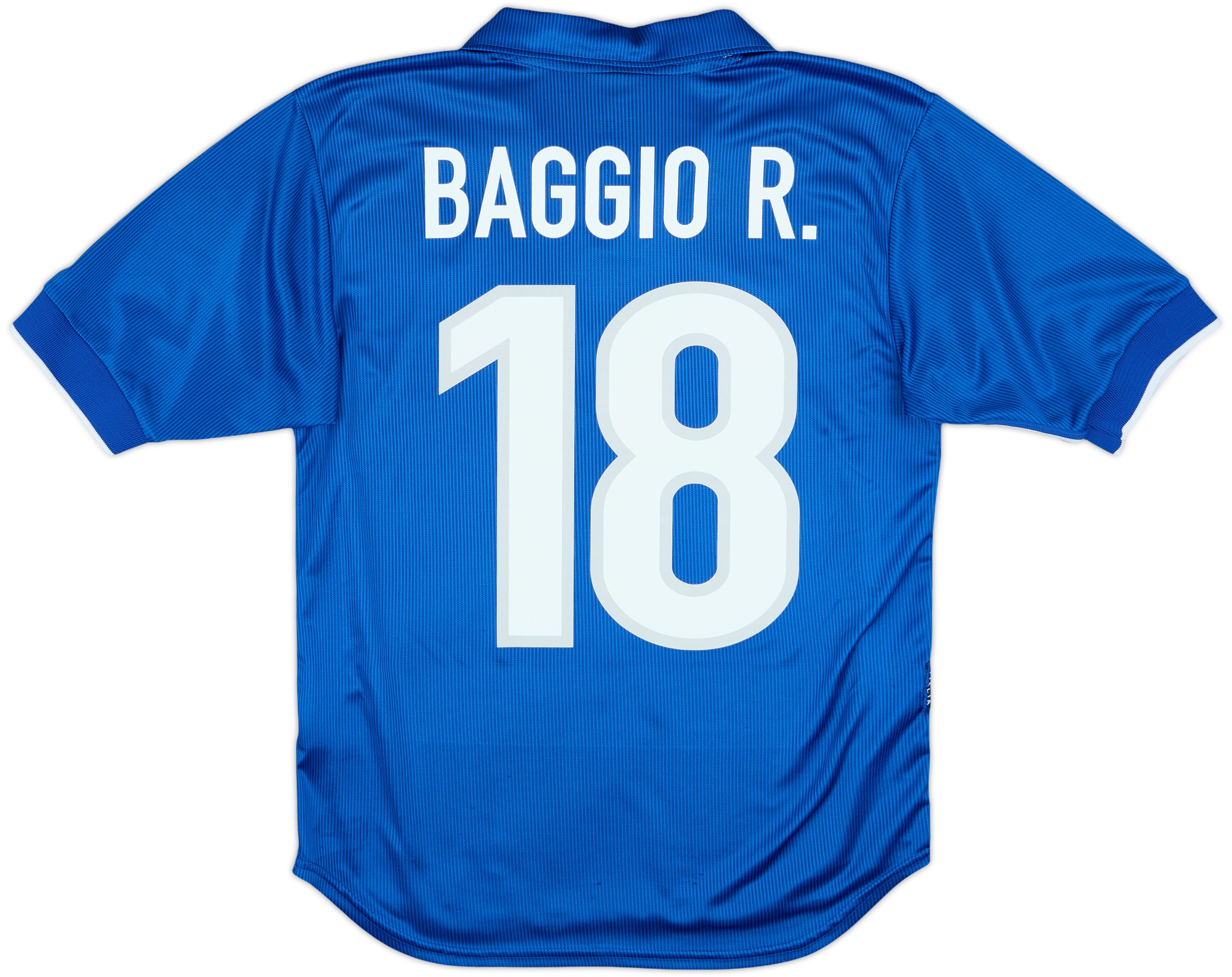 R. Baggio 10番 シャツ 青 ITALY 2008 HOME PUMA ROBERTO BAGGIO 10 FOOTBALL BLUE JERSEY MEN Sz
