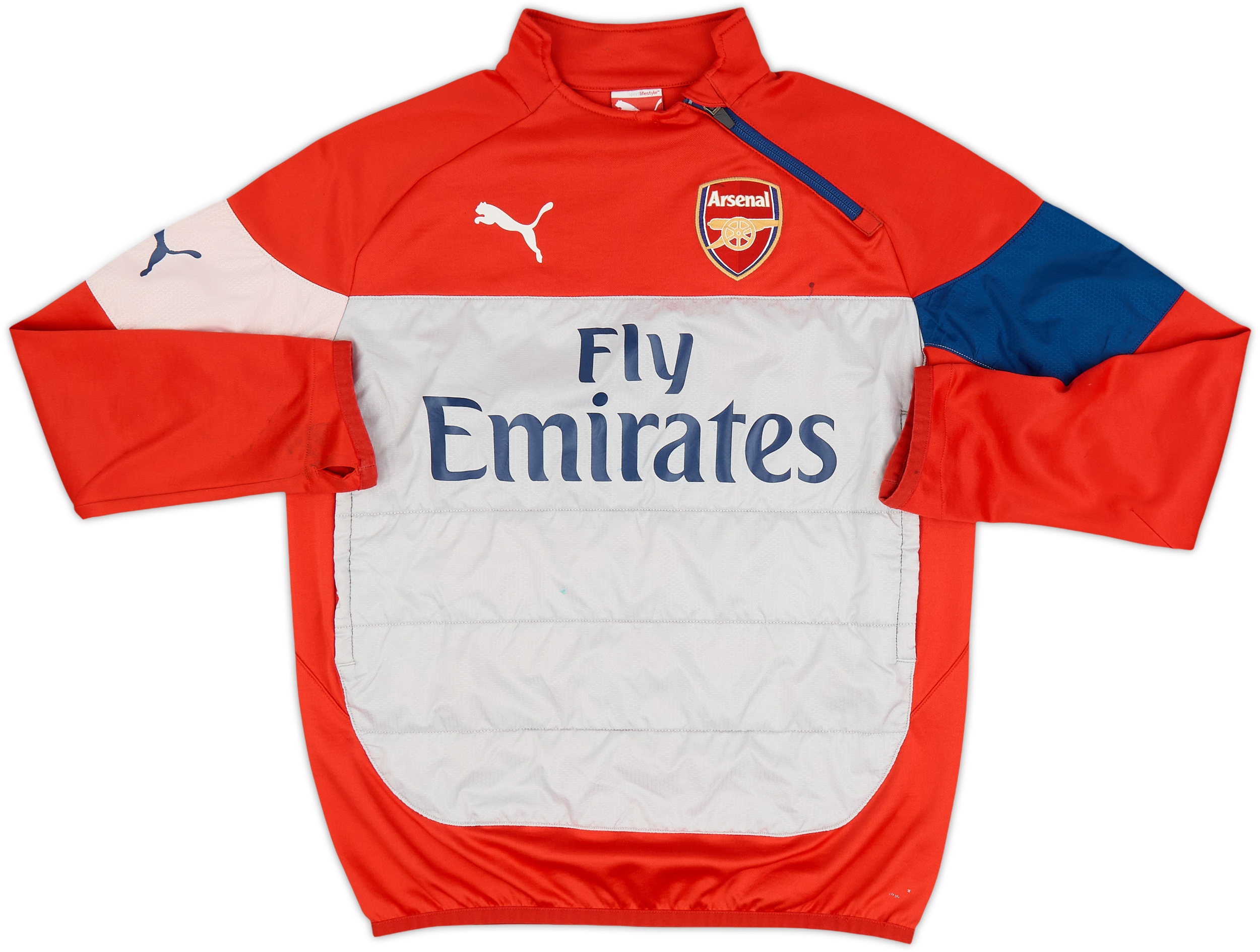 2014-15 Arsenal Puma 1/4 Zip Drill Top - 5/10 - (XL.Boys)