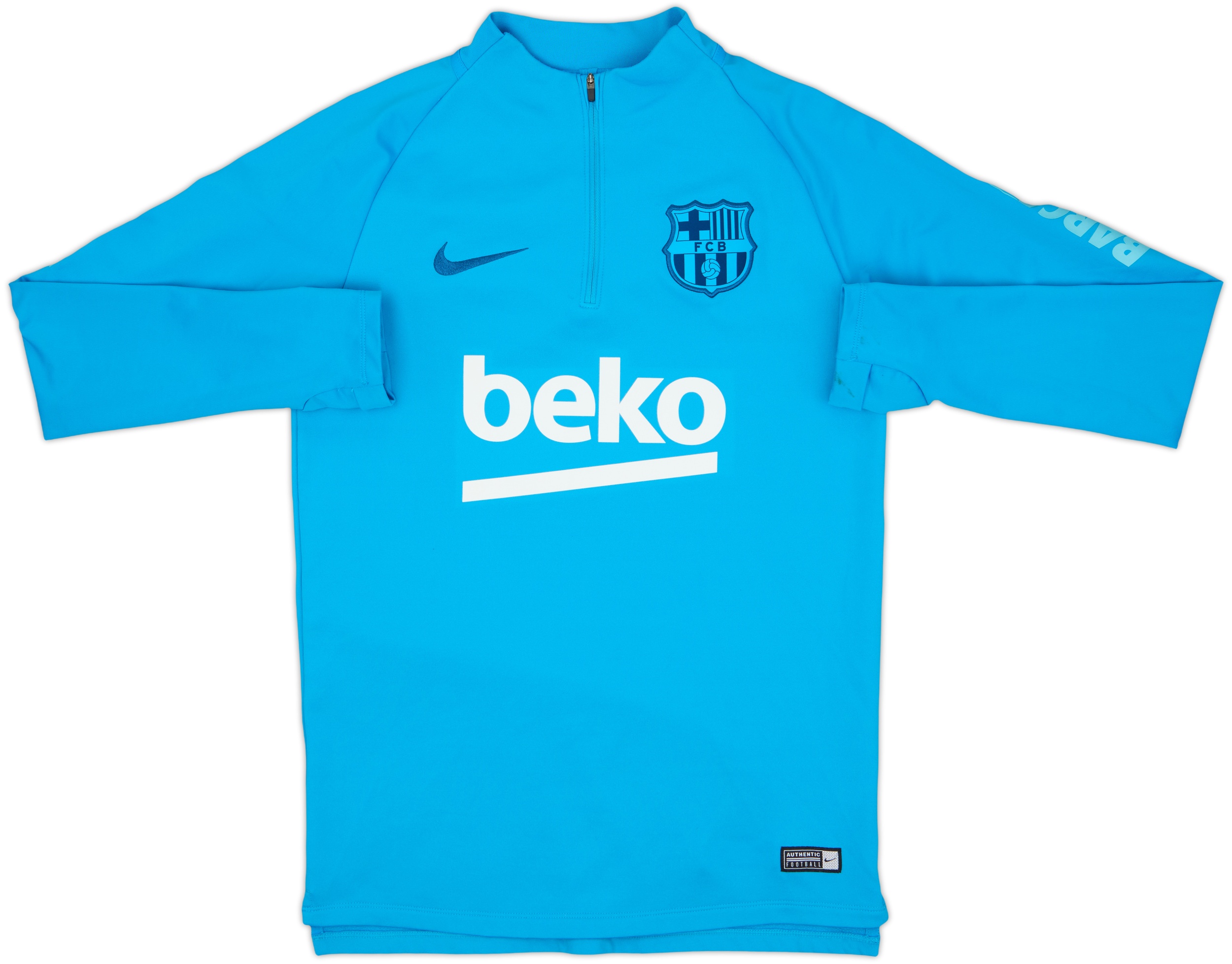 2019-20 Barcelona Nike 1/4 Zip Drill Top - 7/10 - (S)