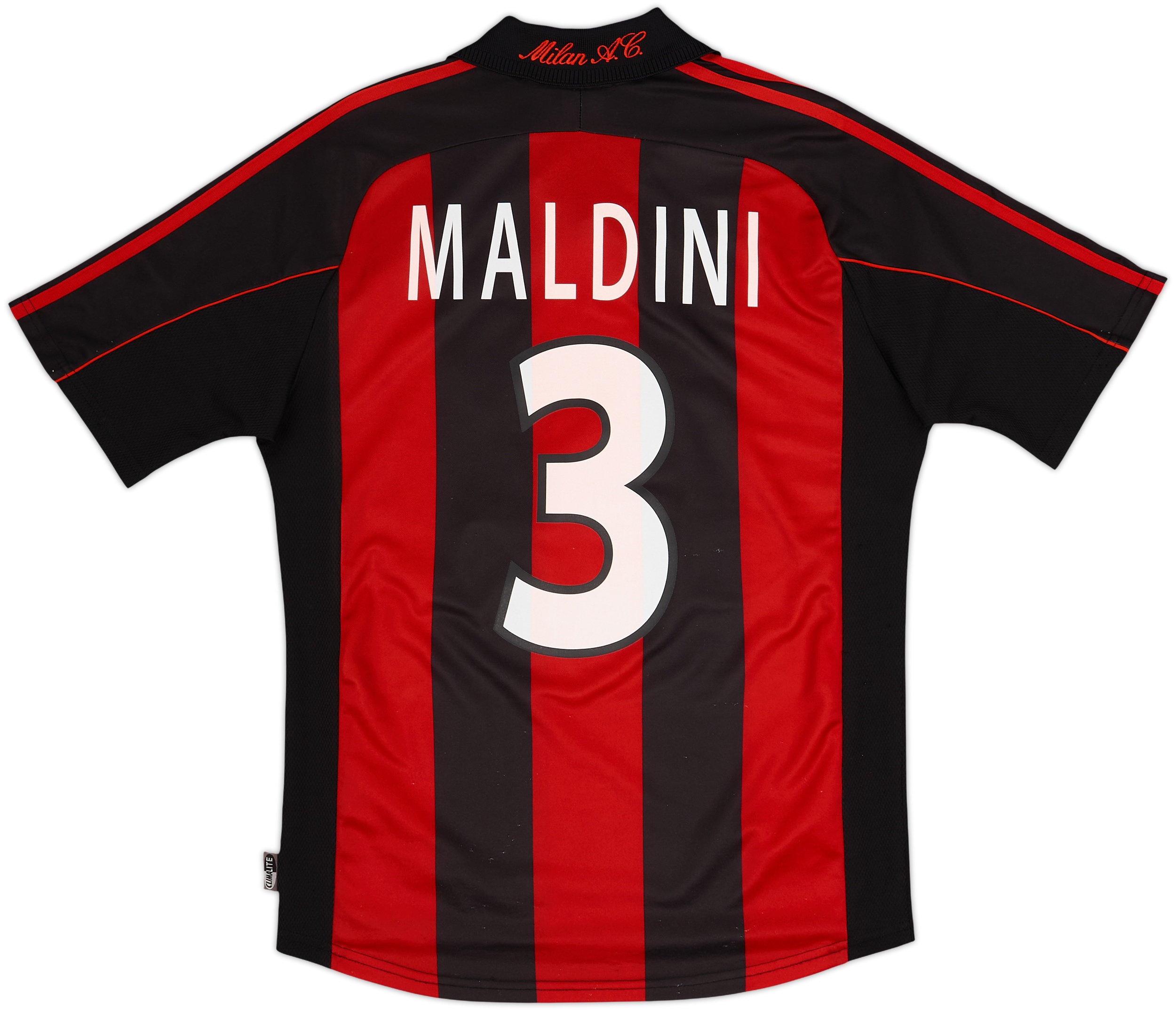 【極レア美品/】00-01イタリア代表 MALDINI 3番パッチ付 2000-02 AC Milan Home Shirt Maldini #3 - 7/10 - (S)
