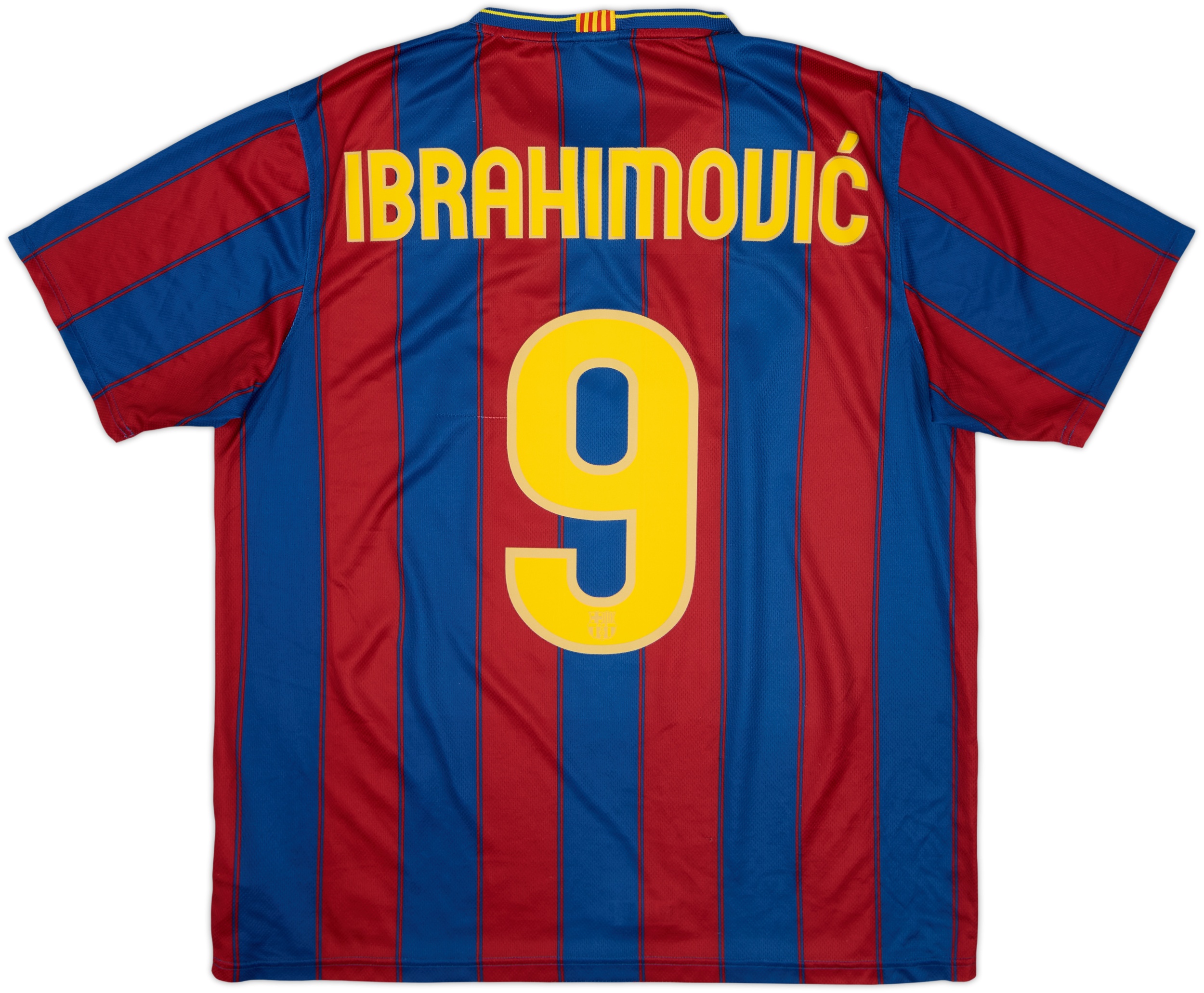 2009-10 Barcelona Basic Home Shirt Ibrahimovic #9 - 7/10 - (L)