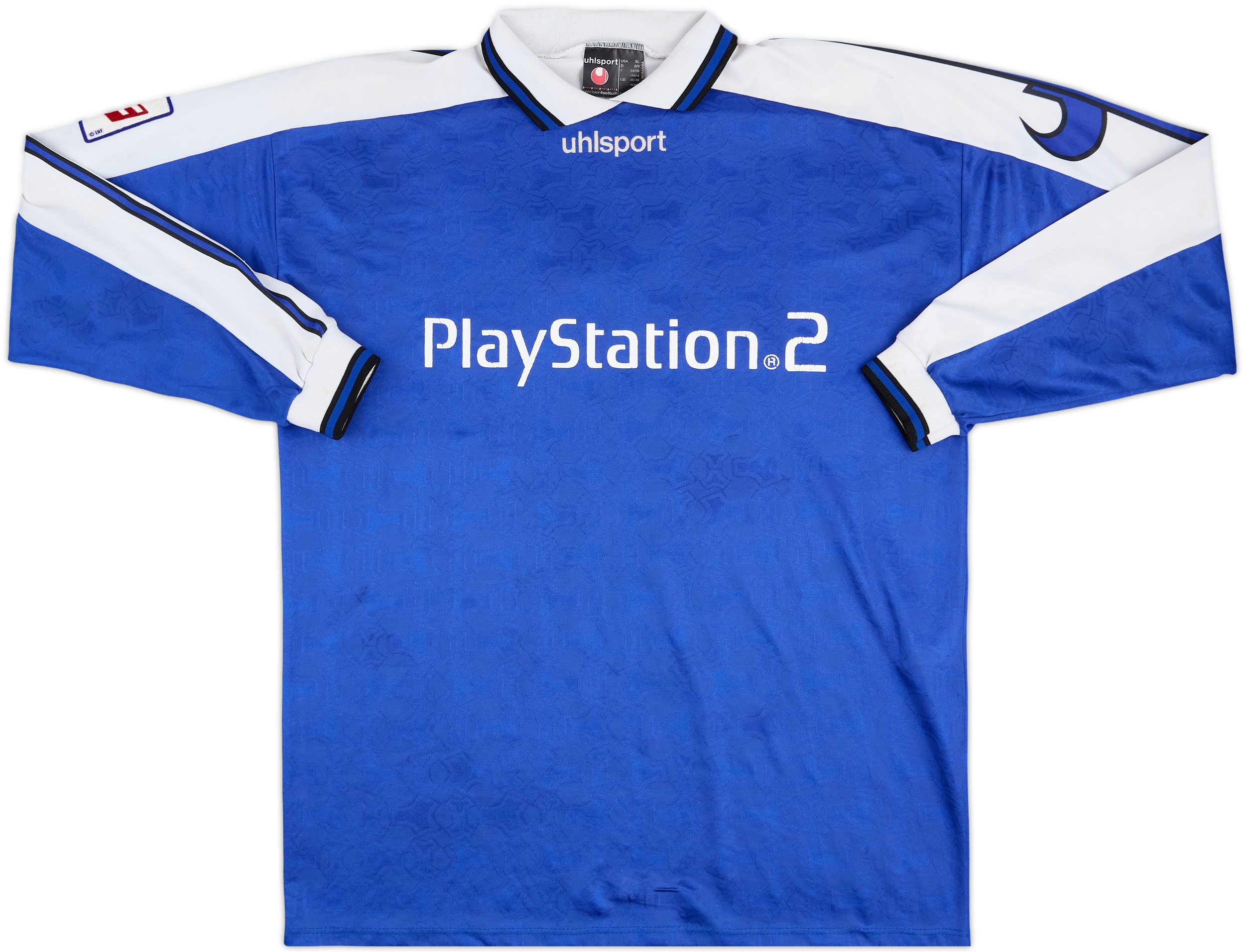 2001-02 Auxerre Uhlsport Training L/S Shirt Faye #7 - 6/10 - (XL)