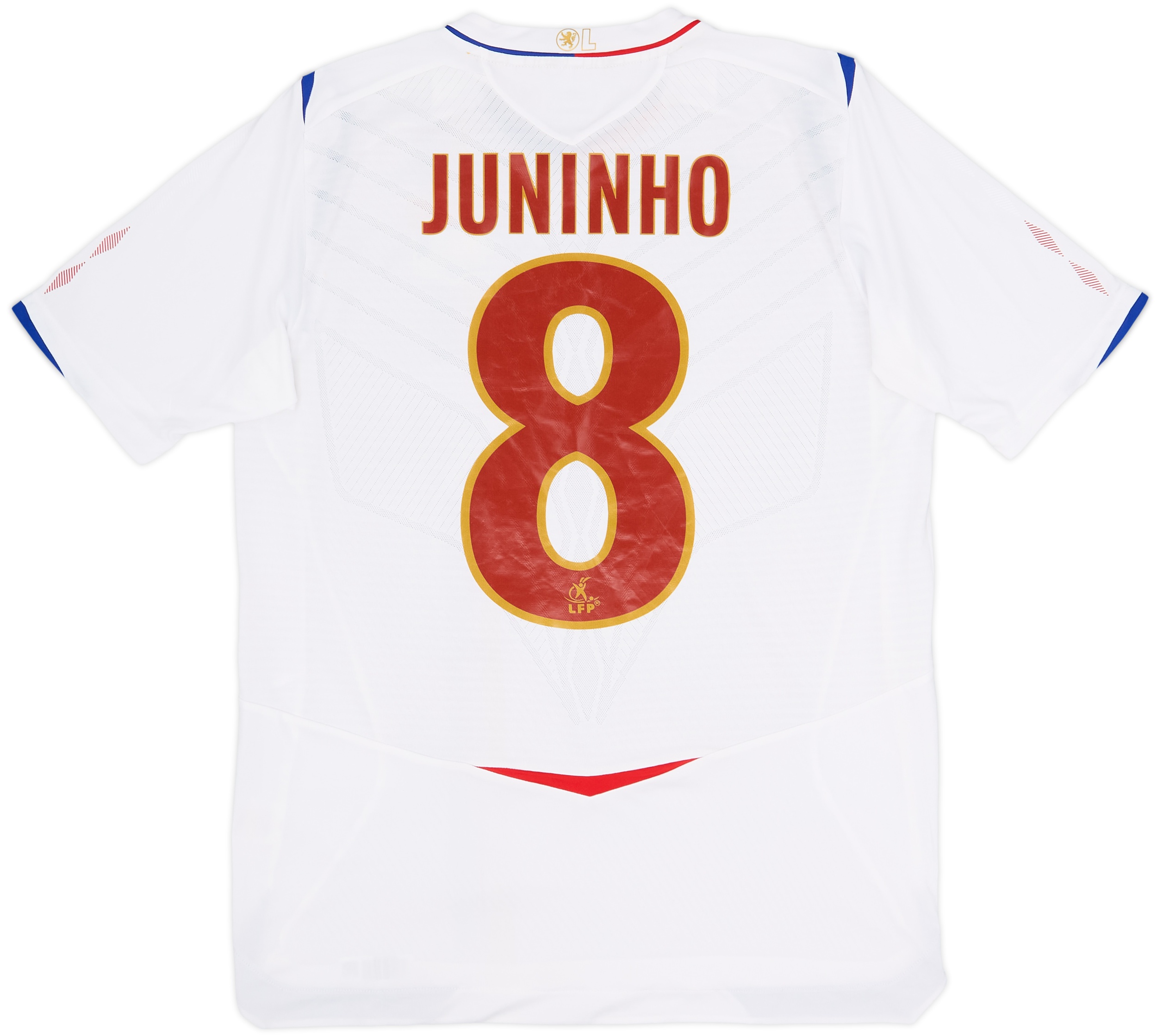 オリンピック・リヨン JUNINHO 8 ユニフォーム 2008-09 Lyon Home Shirt Juninho #8 - 9/10 - (M)