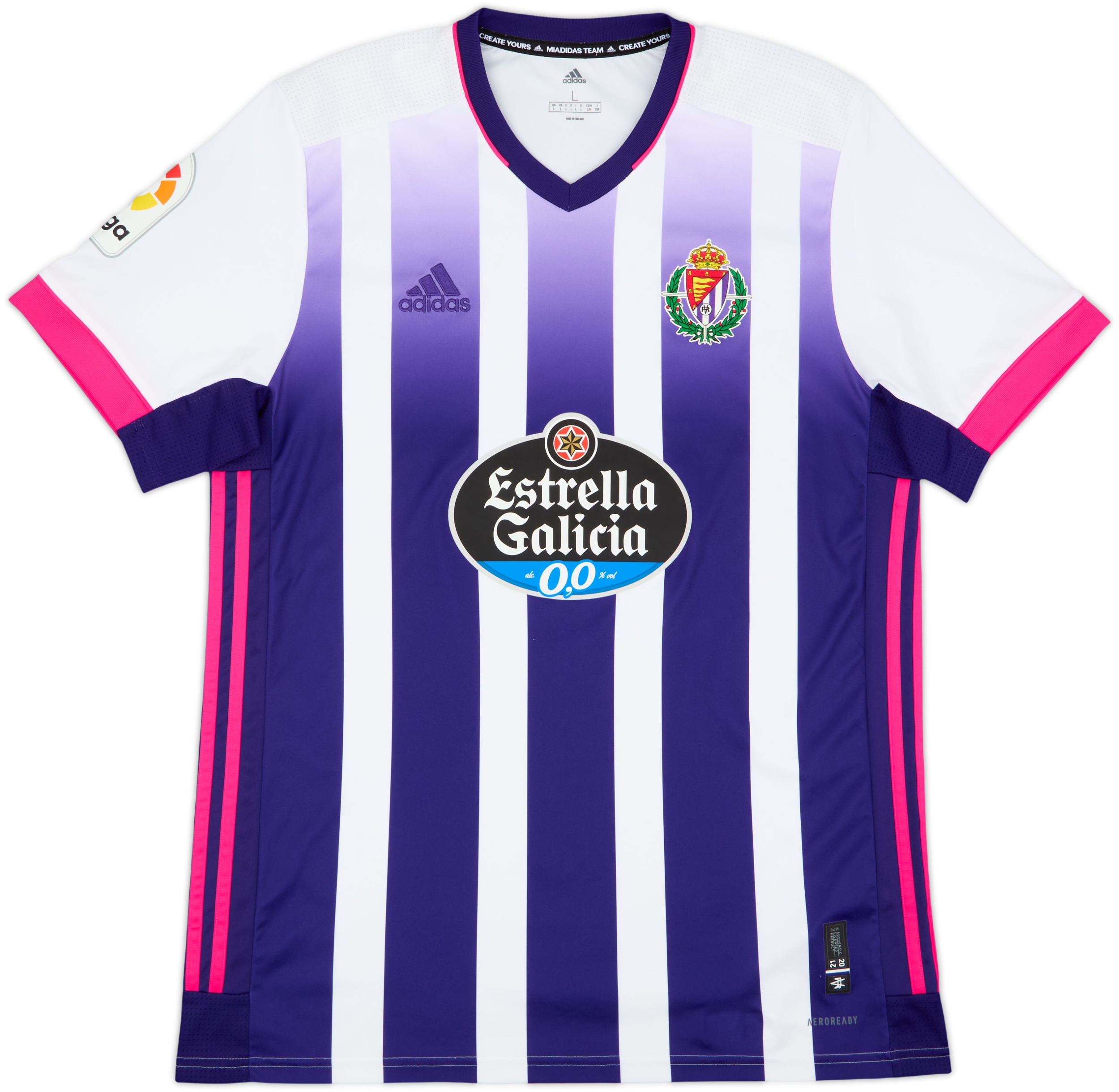 【新品】 REAL VALLADOLID プレマッチシャツ 2020-21 Real Valladolid Home Shirt - 9/10 - (L)