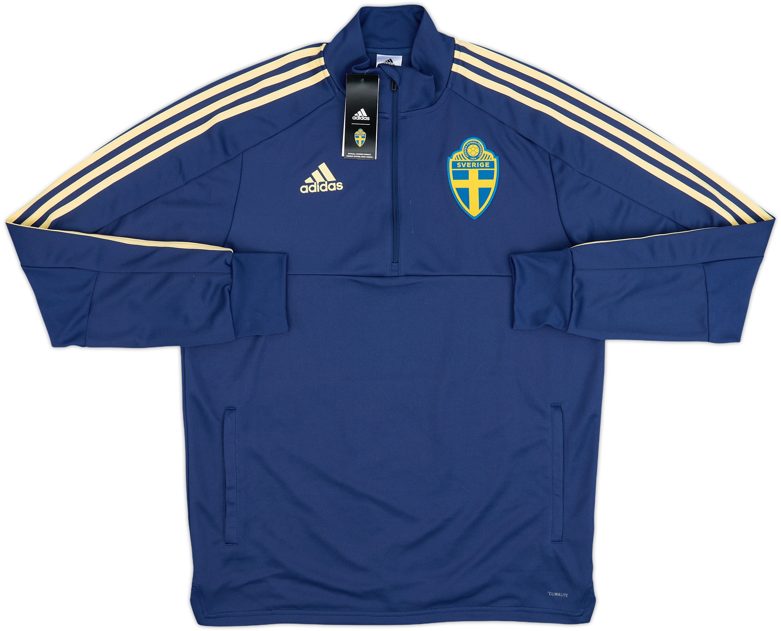 swedk1120 2017-18 Sweden adidas 1/4 Zip Training Top (L)