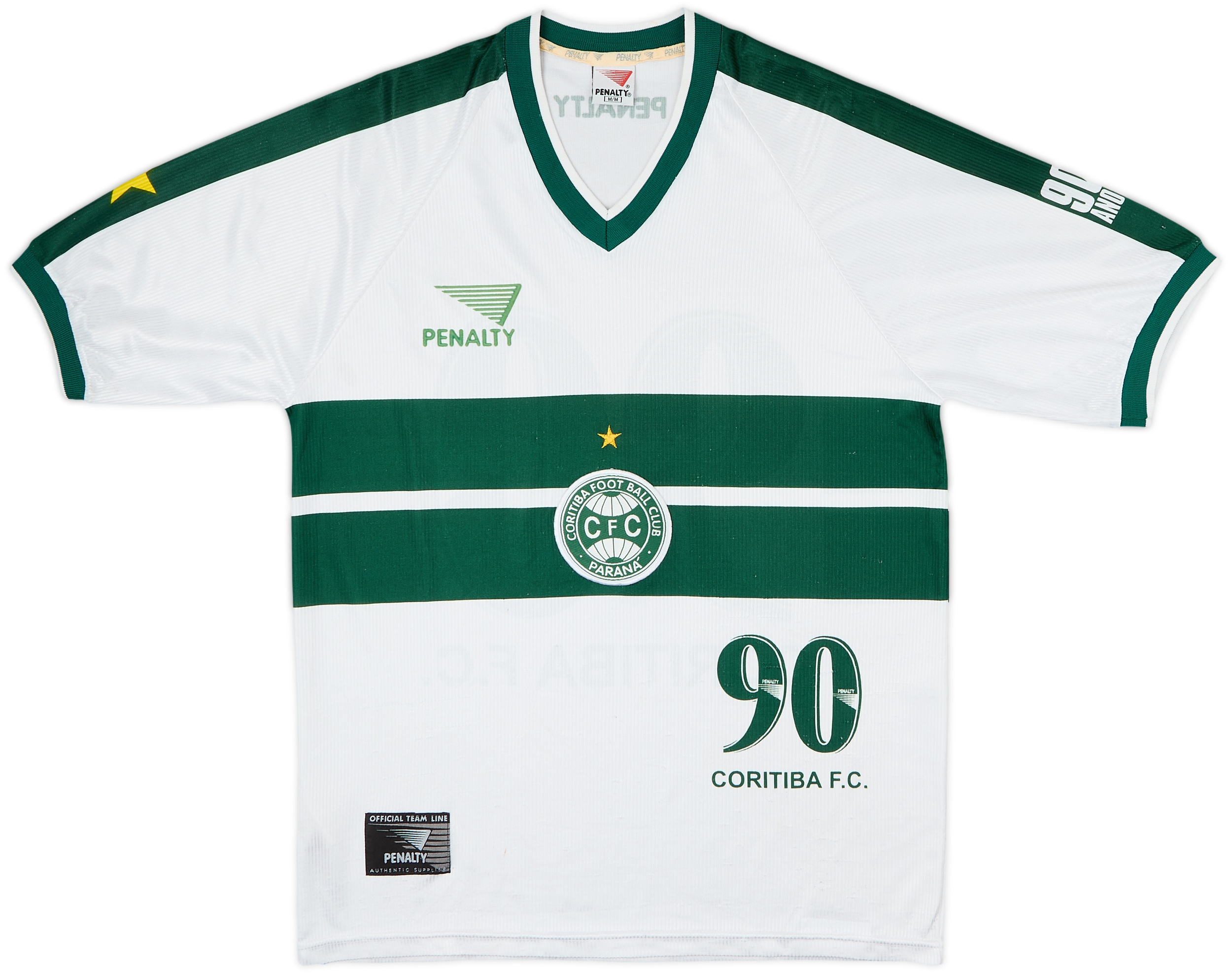 1999 Coritiba '90th Anniversary' Home Shirt #90 - 6/10 - (M)