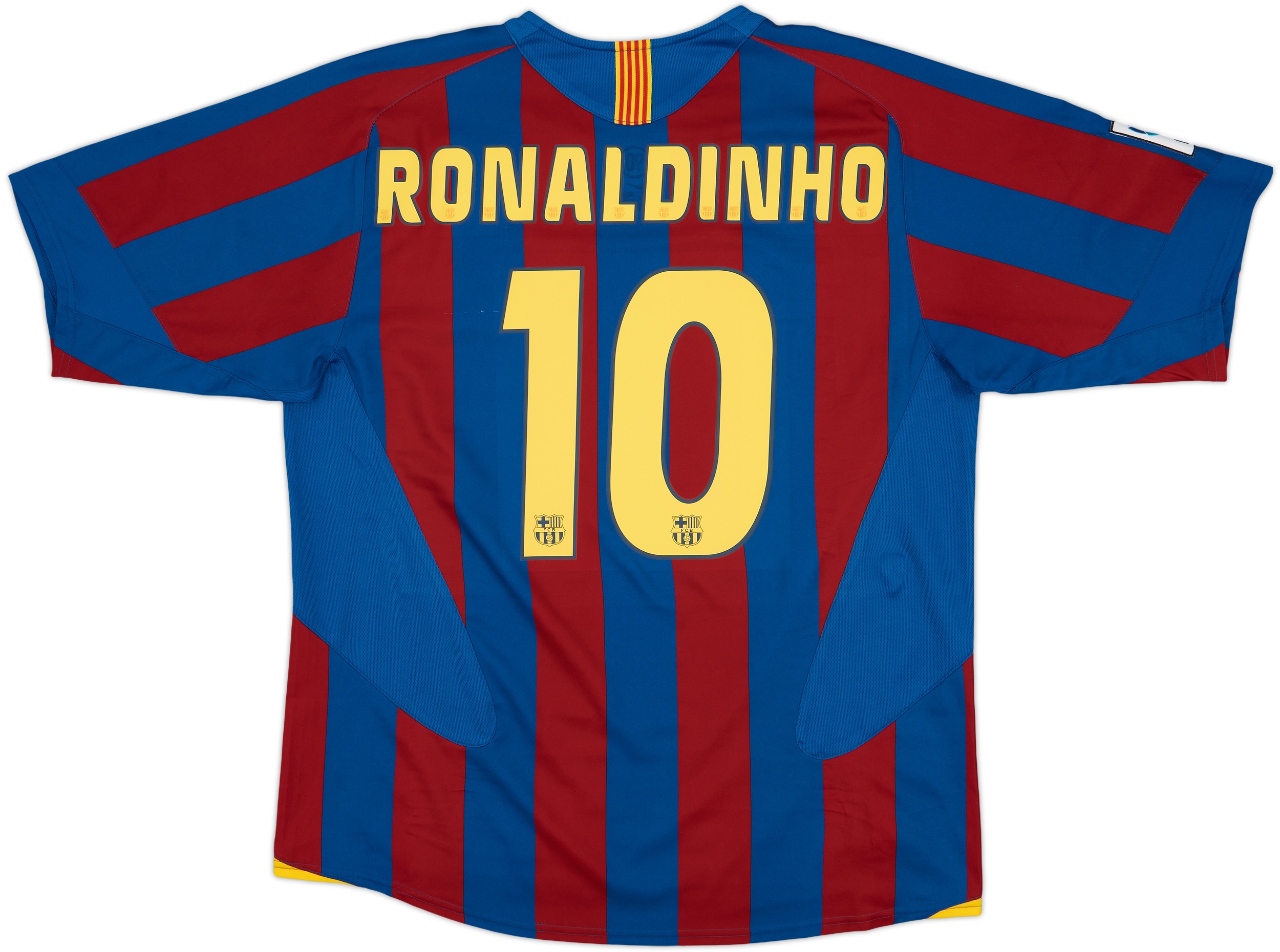 2005-06 Barcelona Home Shirt Ronaldinho #10 - 8/10 - (L)