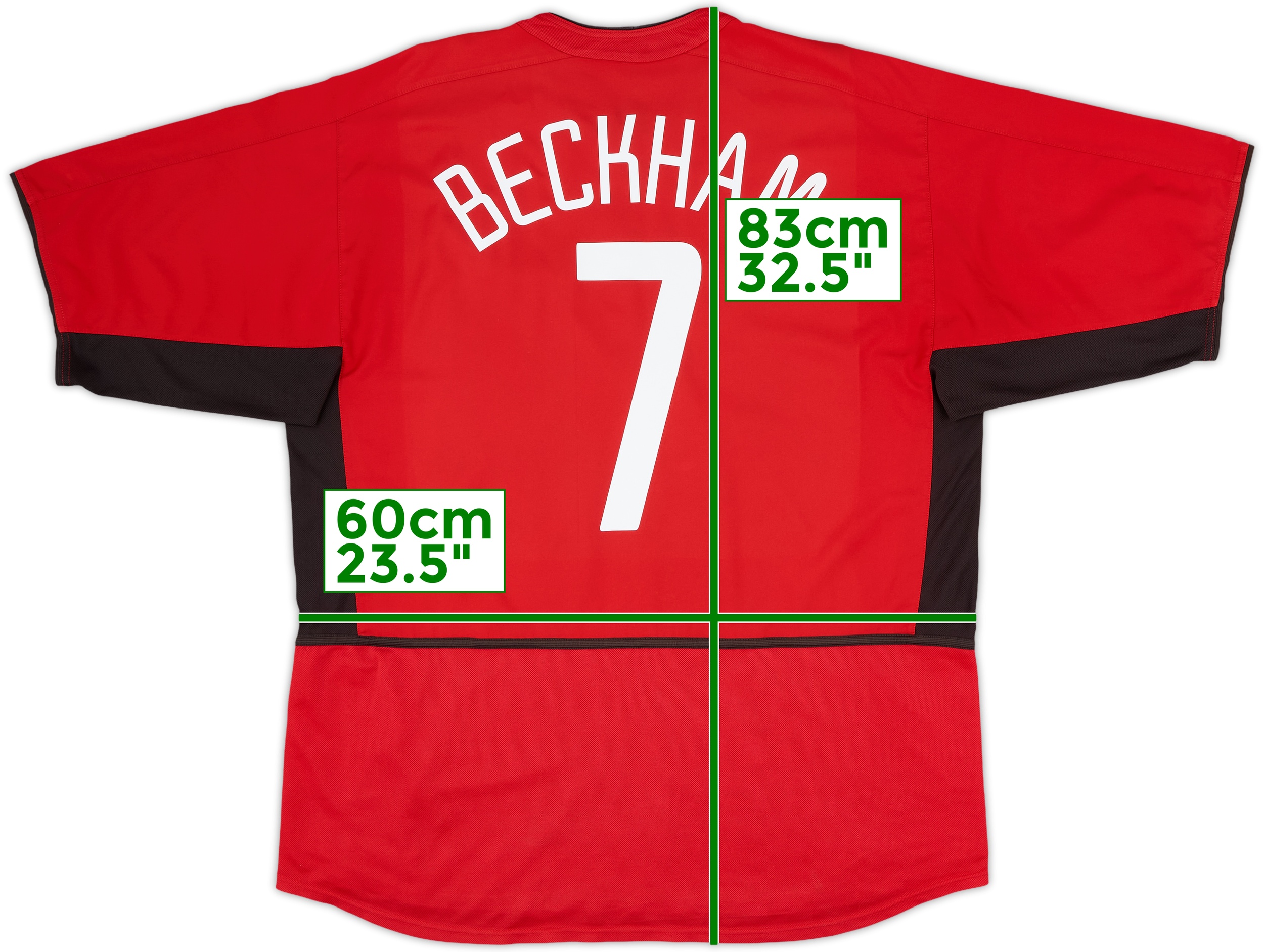 2002-04 Manchester United Home Shirt Beckham #7 - 6/10 - (XL)