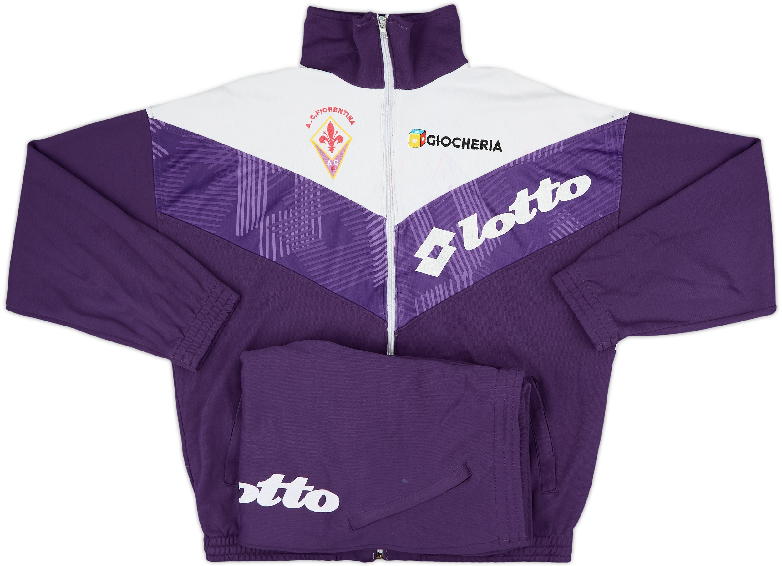 1991-92 Fiorentina Lotto Tracksuit - 6/10 - (L)