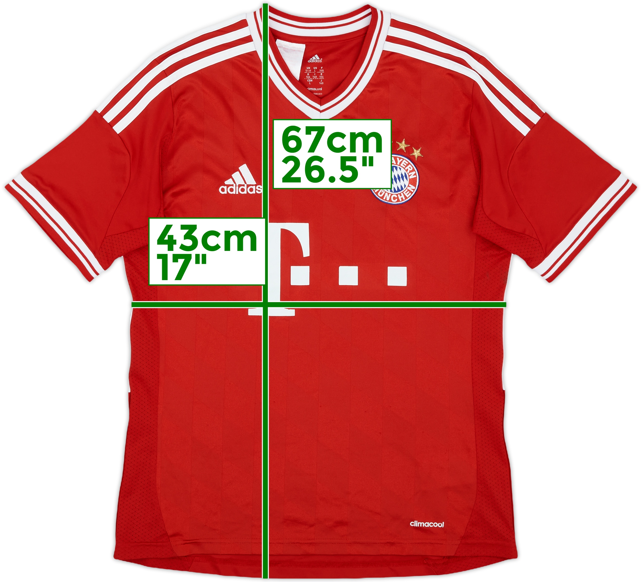 2013-14 Bayern Munich Home Shirt - 8/10 - (L.Boys)