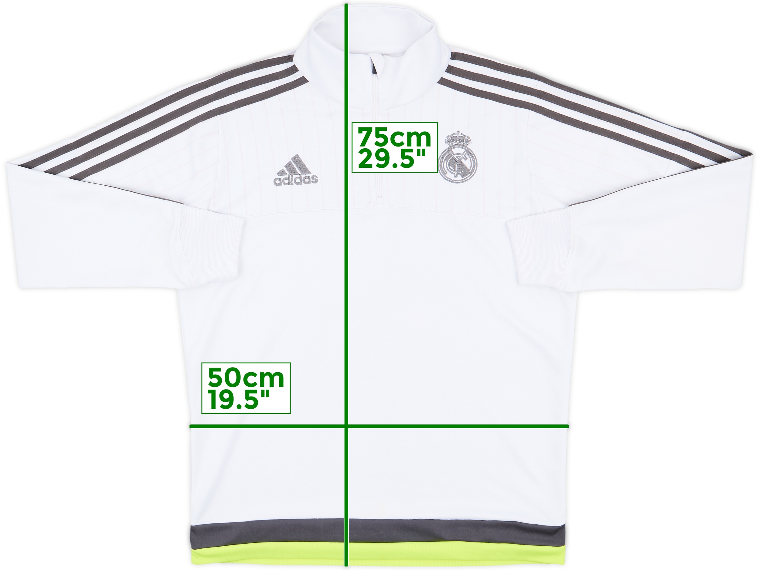 2015-16 Real Madrid adidas 1/4 Zip Drill Top - 8/10 - (L)