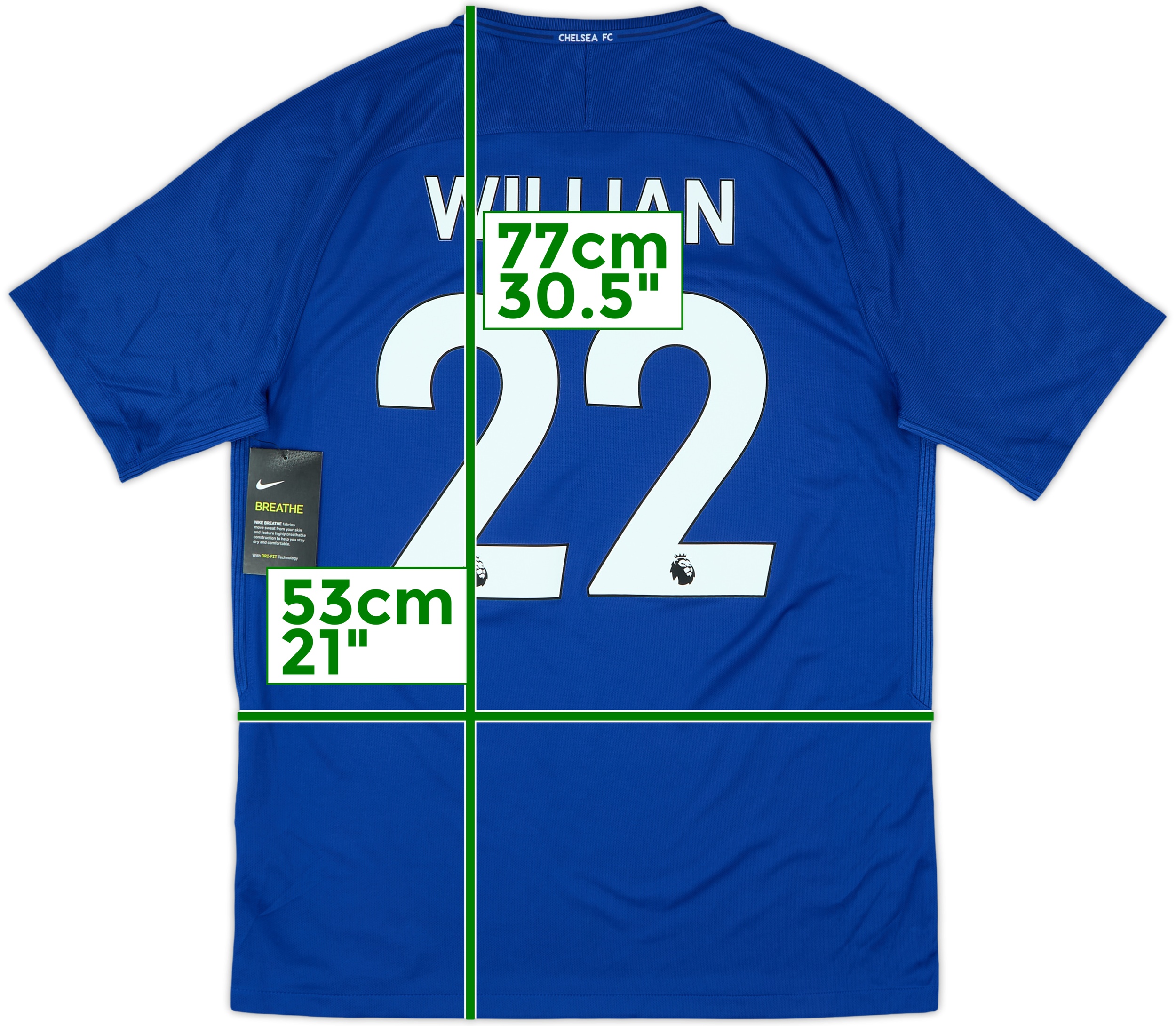 新品未使用 Chelsea FC WILLIAN 10番 ユニフォーム 2018-19 Chelsea Home Shirt Willian #22 - 9/10 - (S)