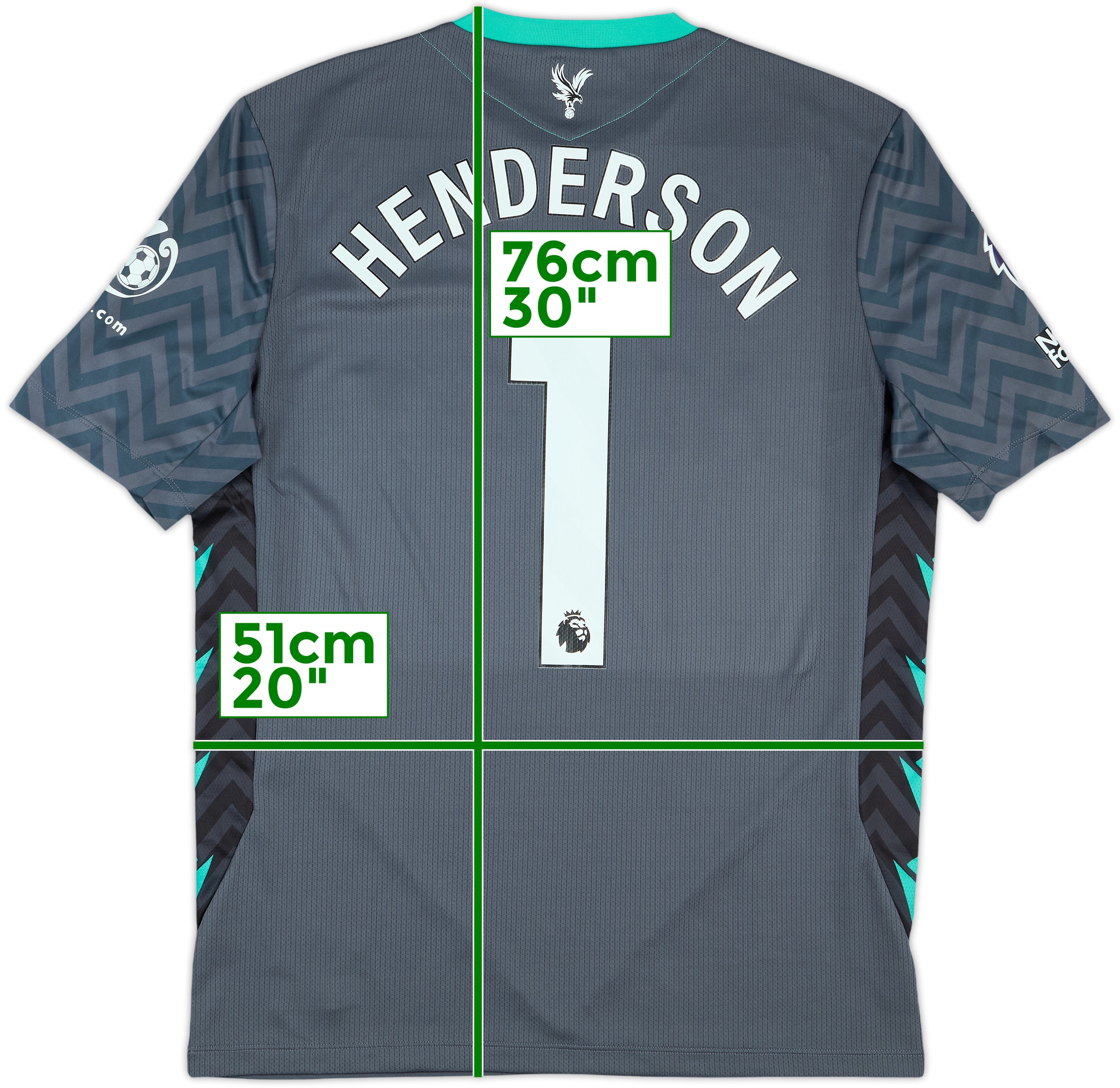 2024-25 Crystal Palace Match Issue GK Shirt Henderson #1