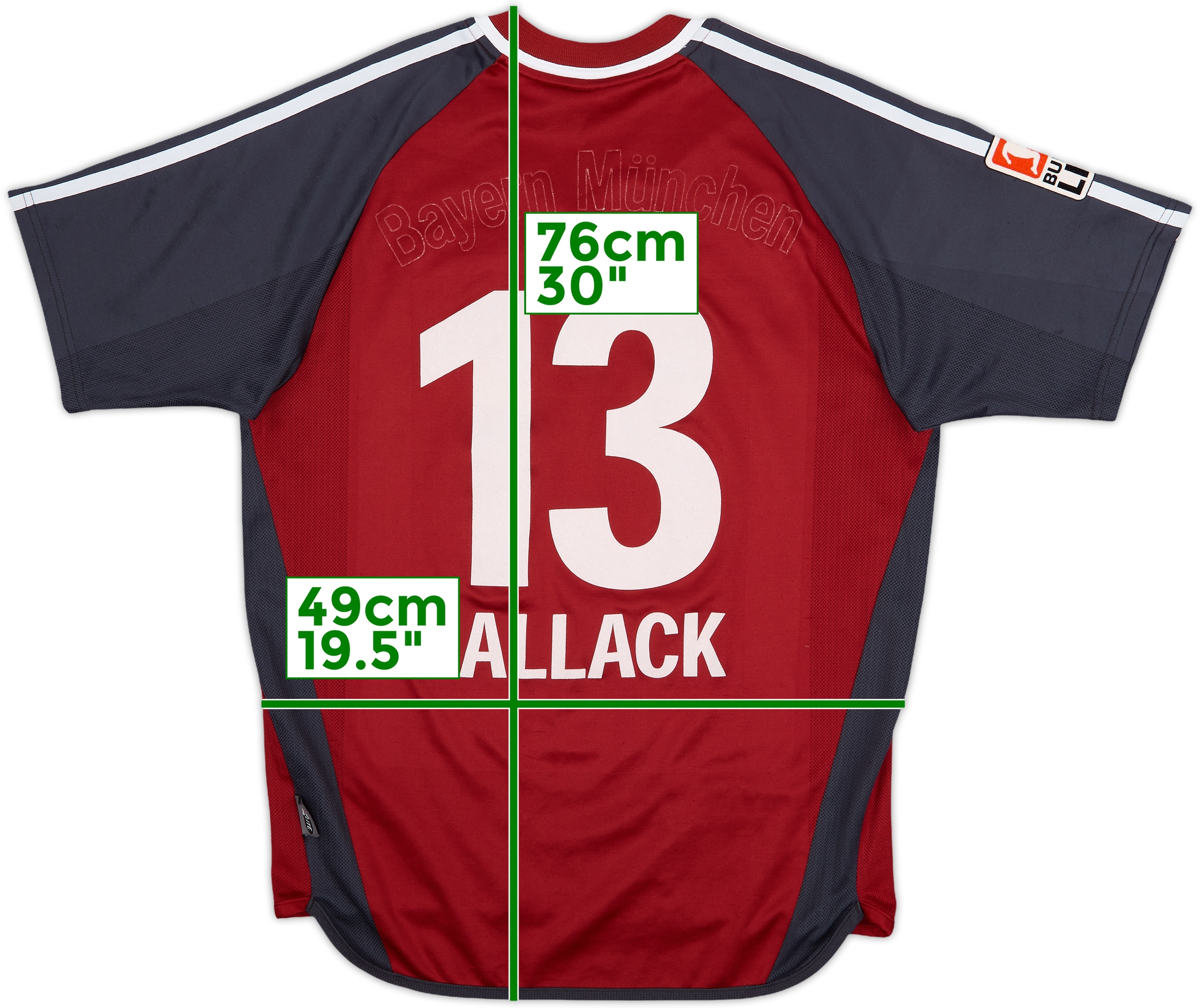 Bayern München Ballack 13 シャツ 2002-03 Bayern Munich Home Shirt Ballack #13 - 4/10 - (S)