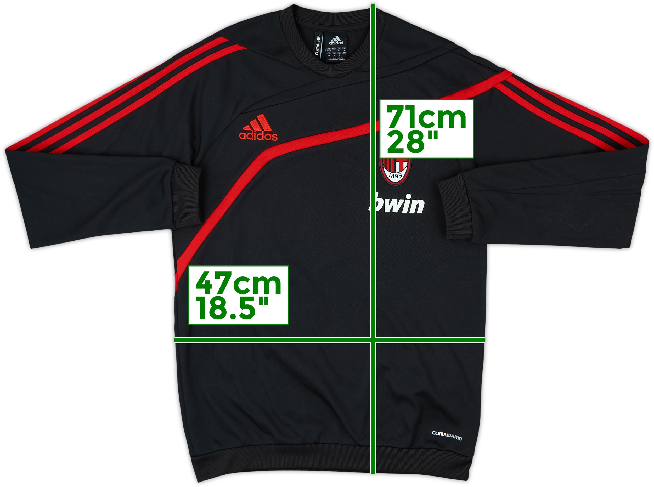 adidas 2010 2011 ACミラン セットアップ XL 040625555085-